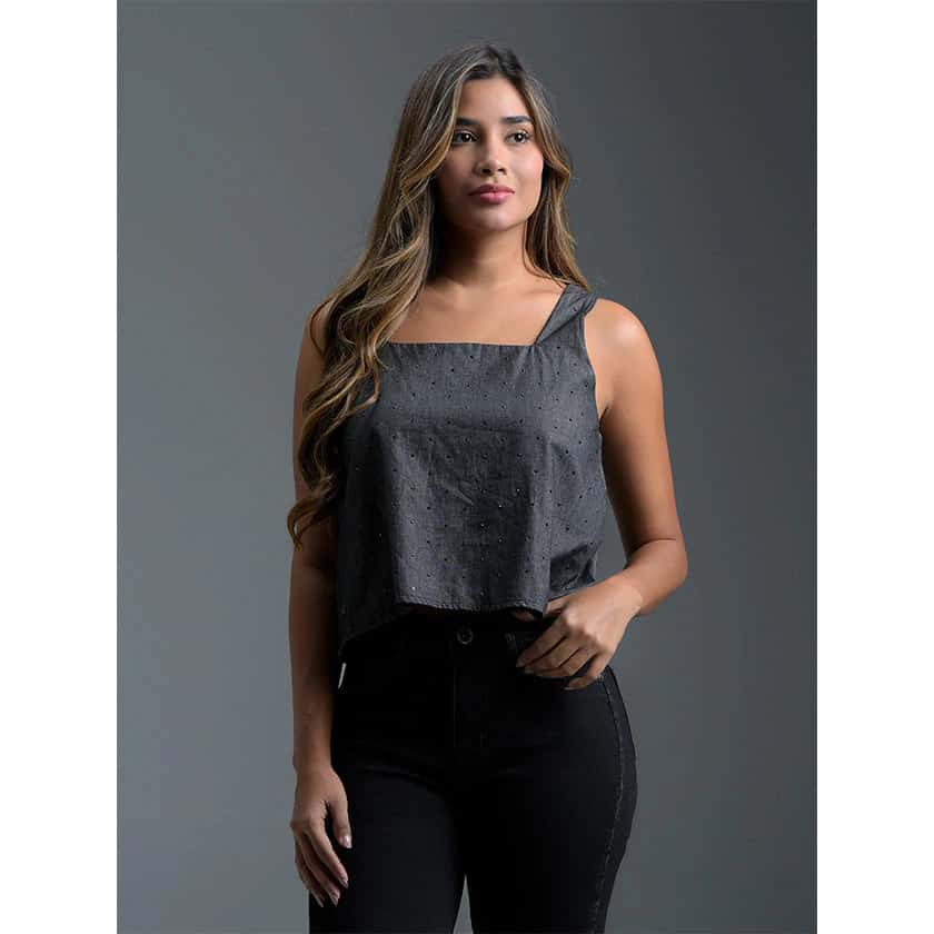 Blusa Gris Mujer