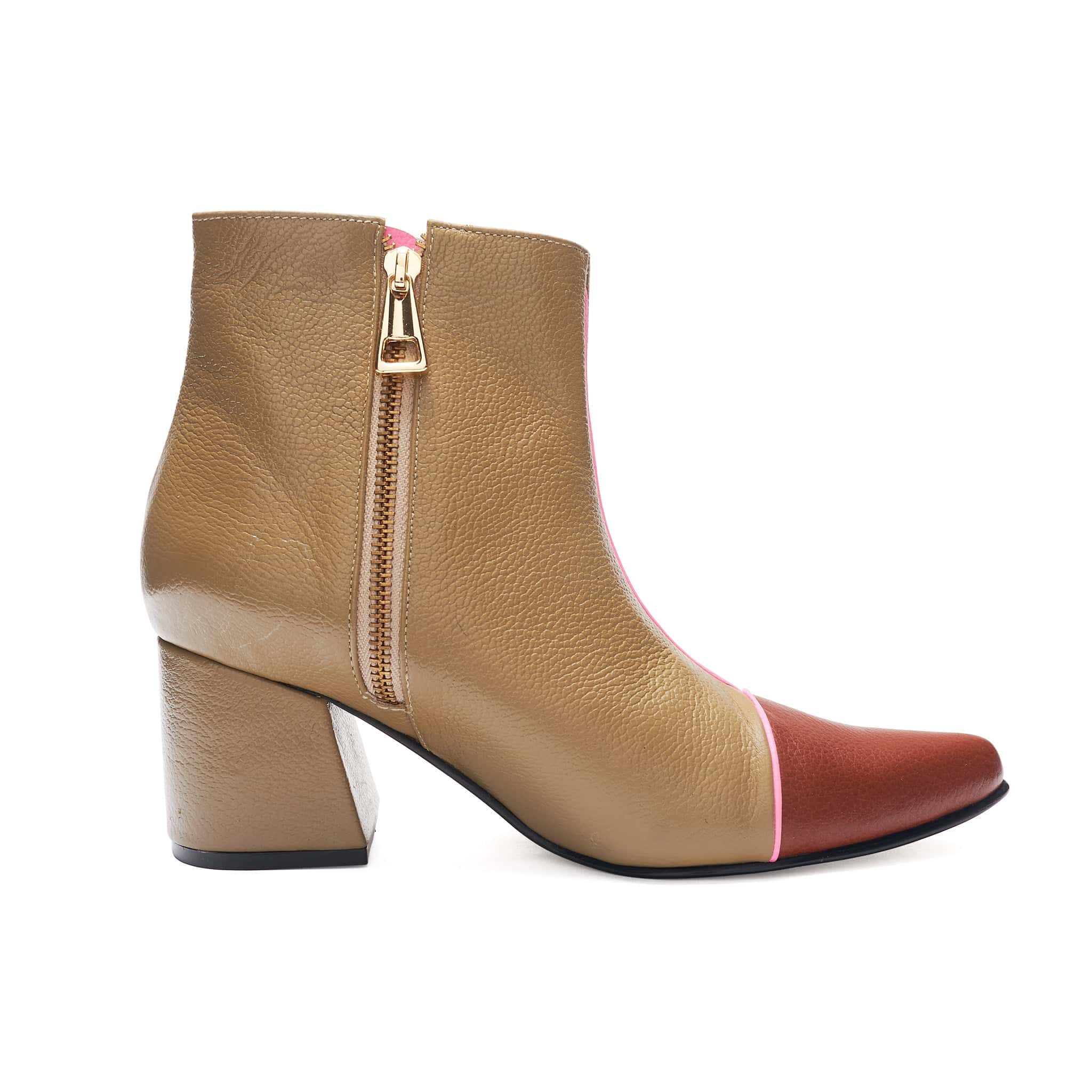 ANKLE boots - moss x caramel