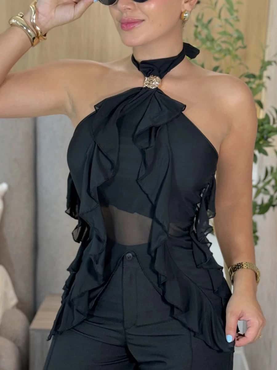 Blusa verona (negra )