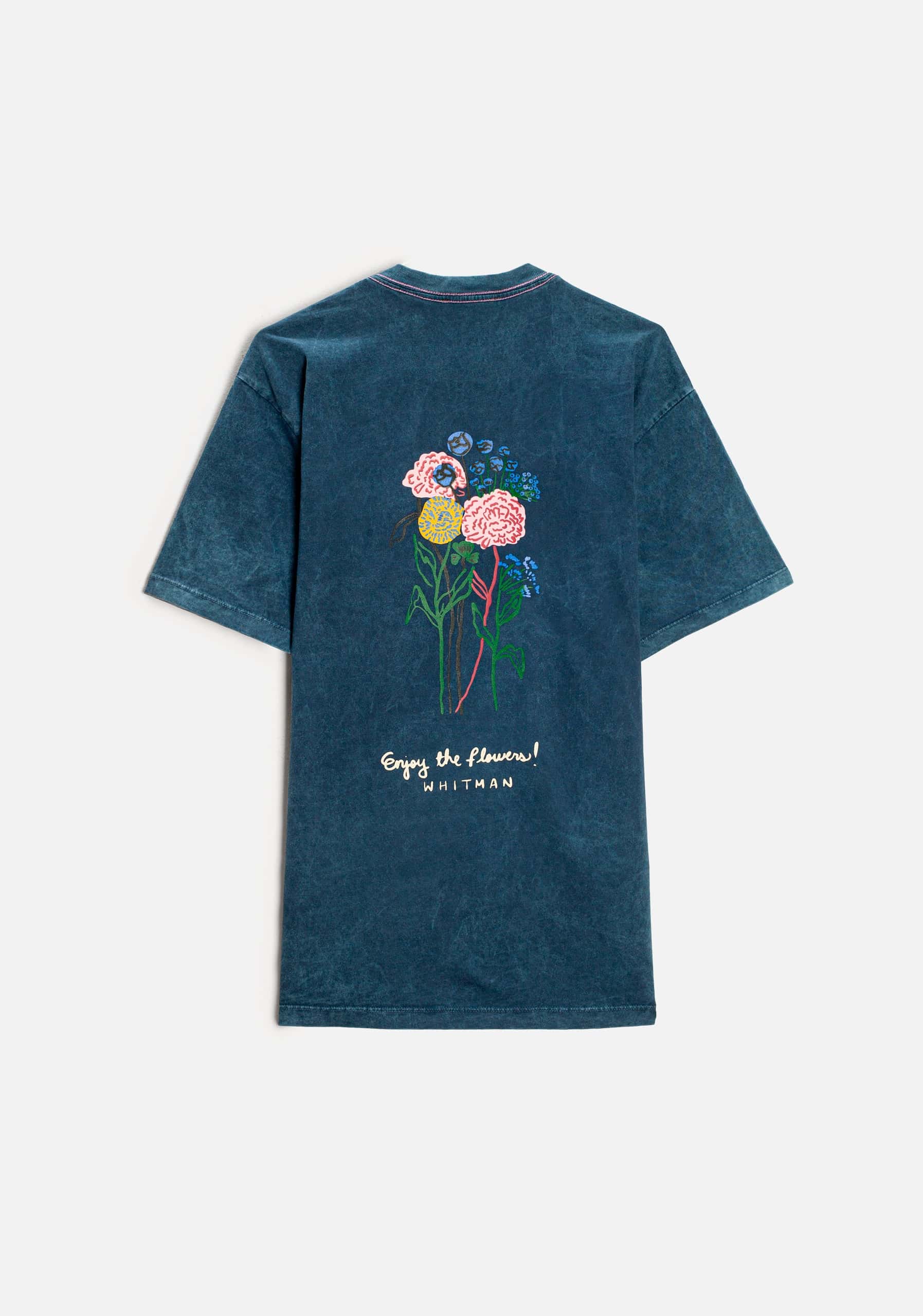 Camiseta H Botánico Azul Estampada