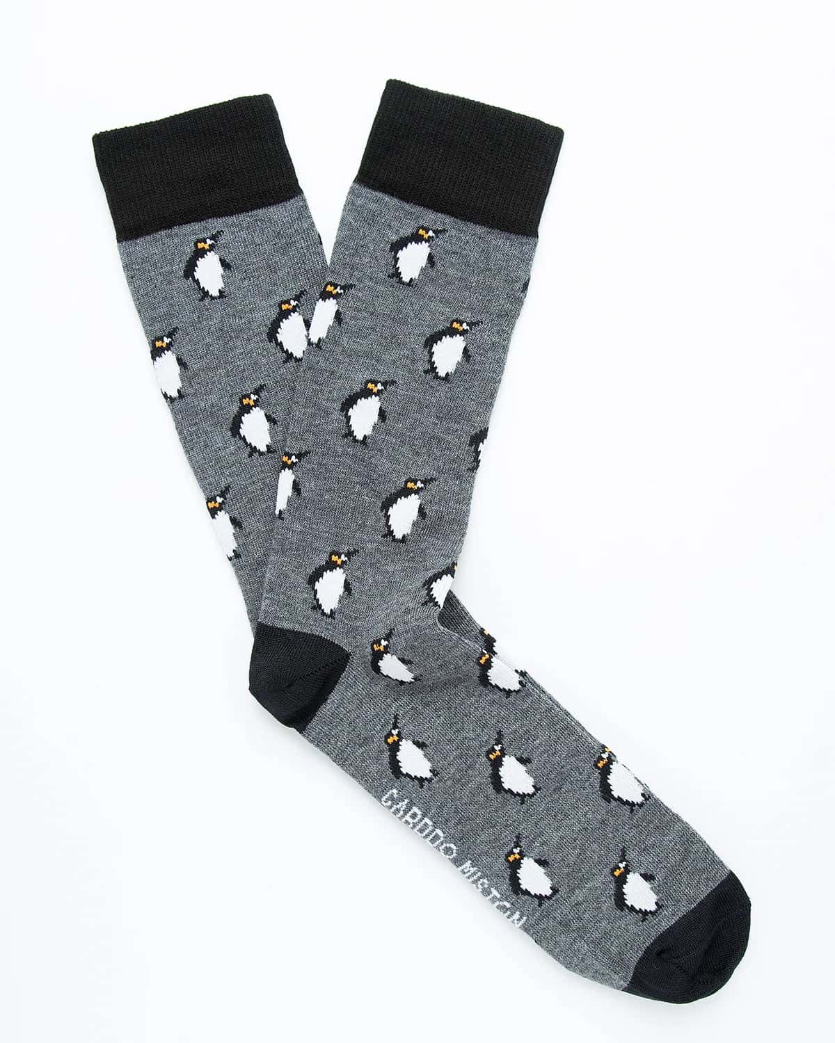 Medias Algodón Estampado Pingüinos