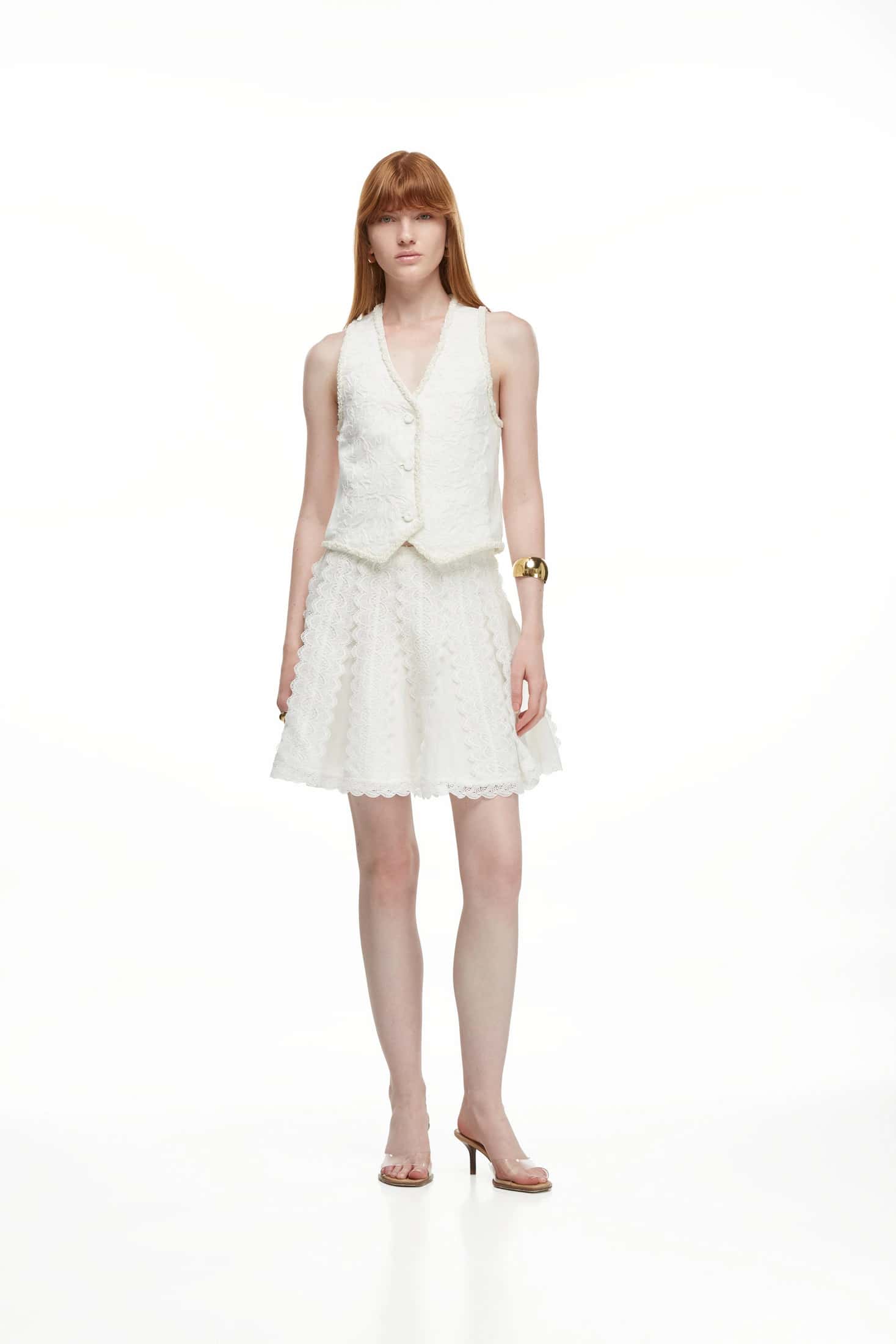 RESPLANDOR MINI SKIRT WHITE