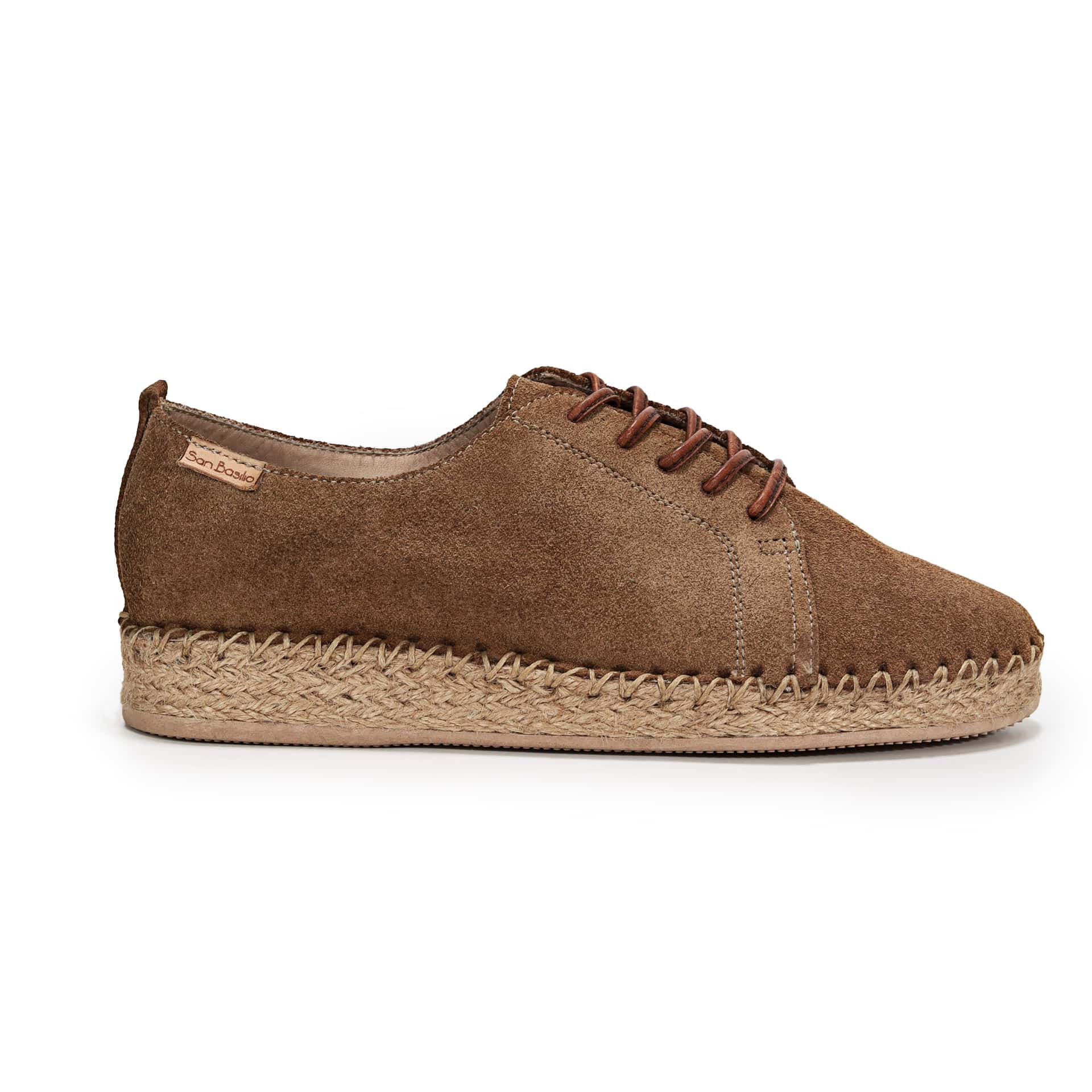"MOCCA" TENIS EN CUERO CON YUTE