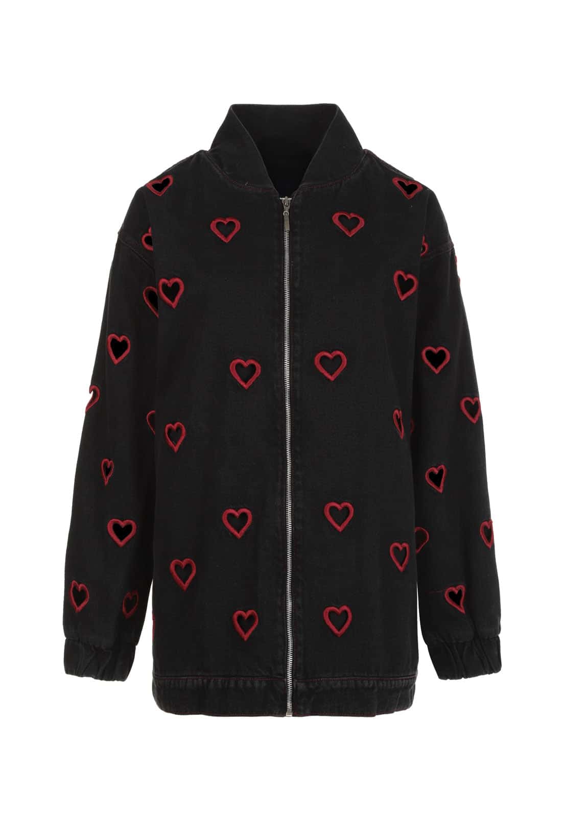 Bomber Hearts Jacket Black