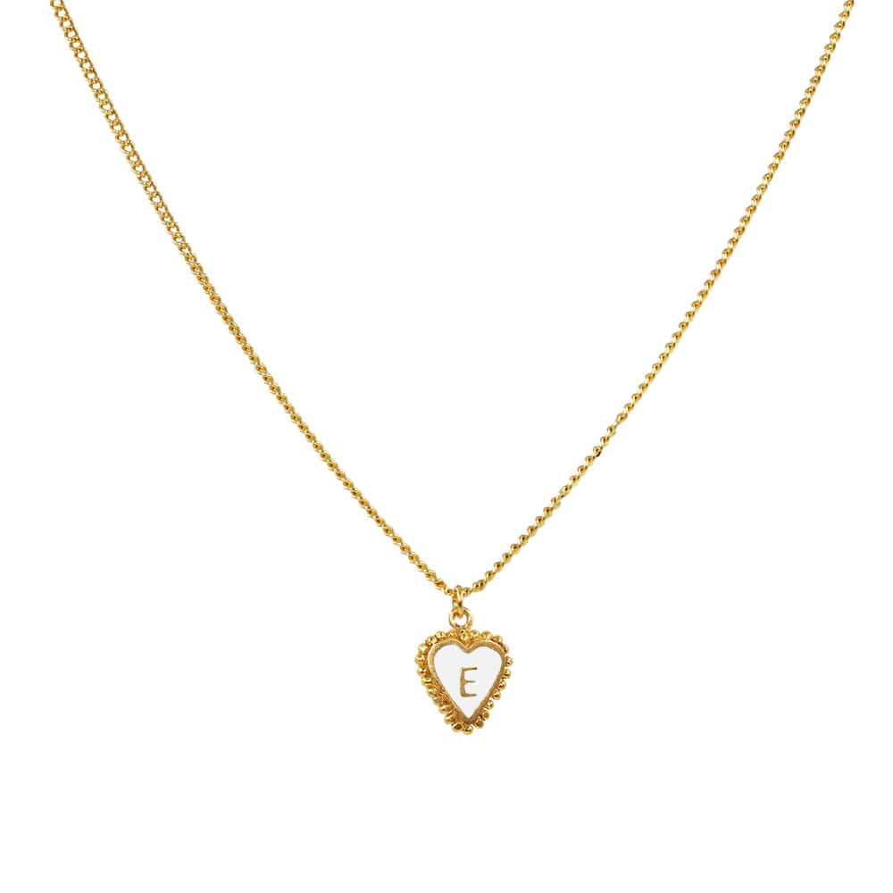 Cadena 1 Letra Heart Blanco - miniatura 6