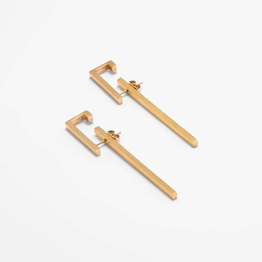 Aretes Xylo Dorado