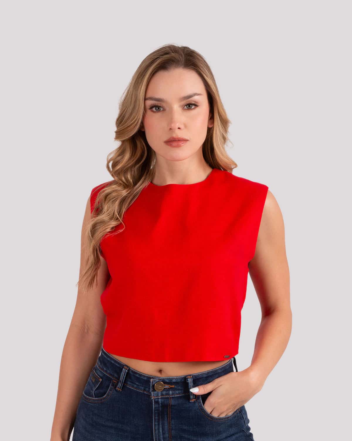Blusa roja para mujer