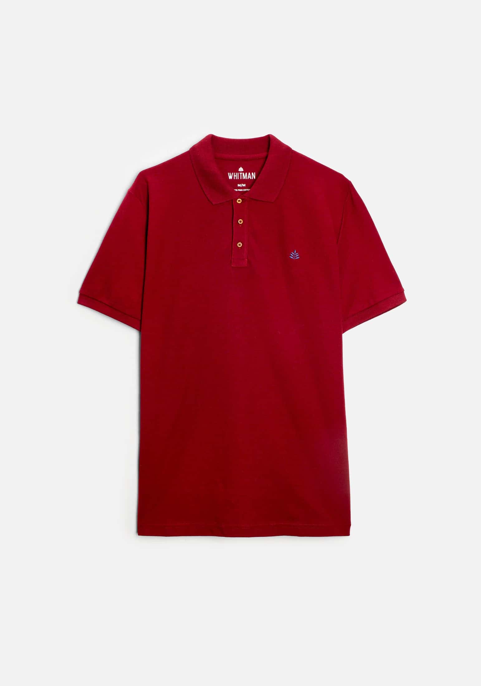 Camiseta Polo H Unicolor L-Azul Vino