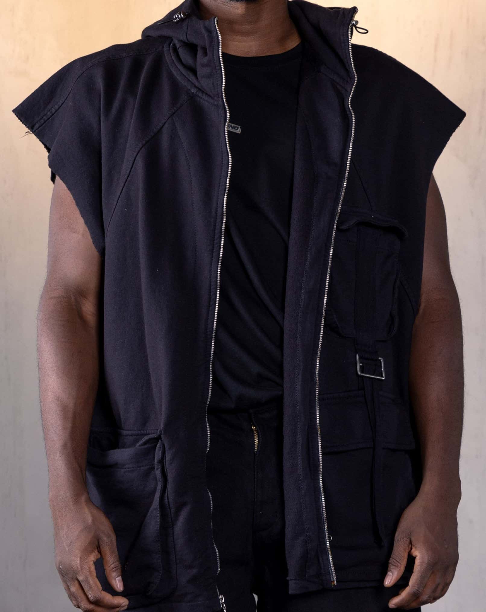 Chaleco Unisex Oversize-Negro