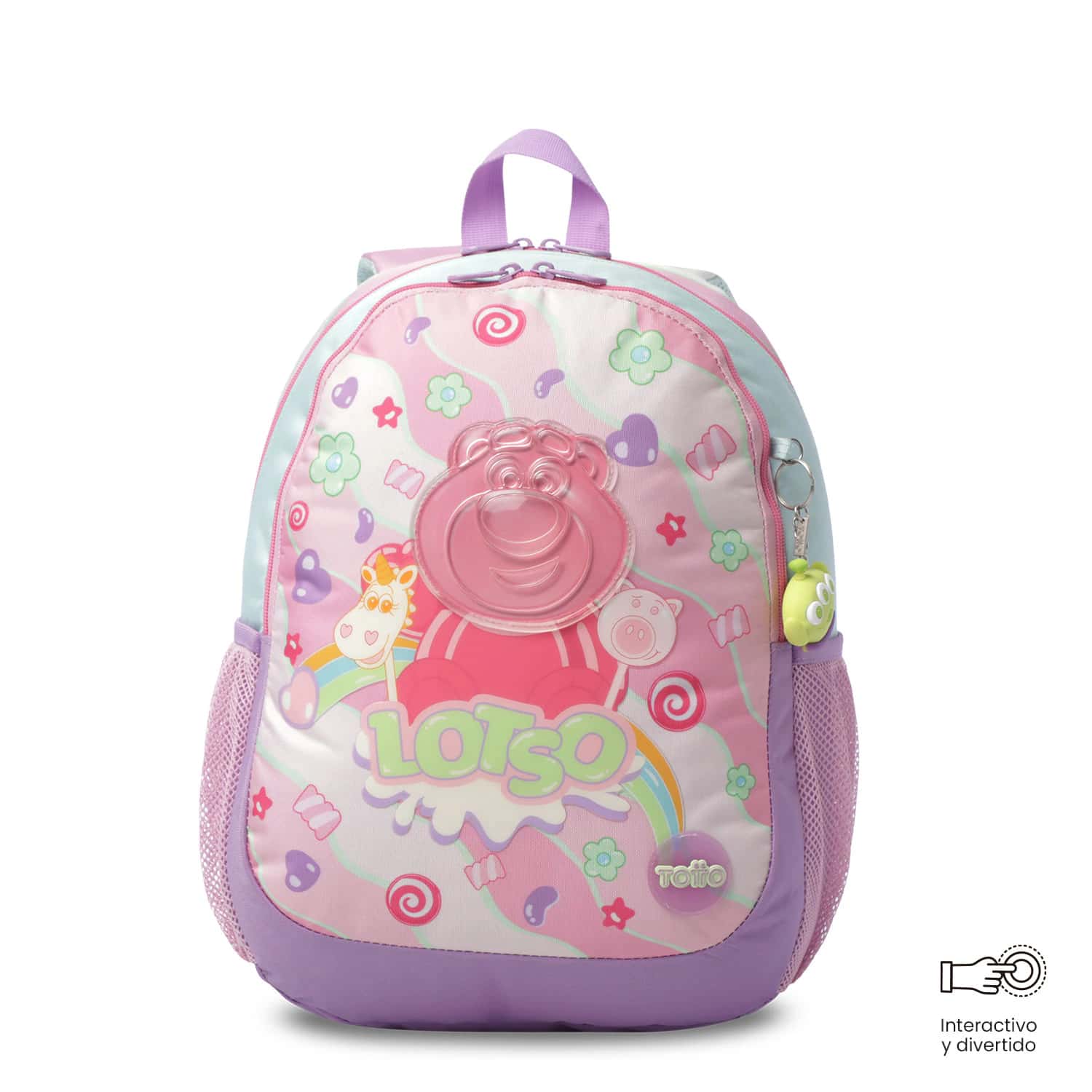 Morral para Niña Lotso Gummy Mediano Rosado