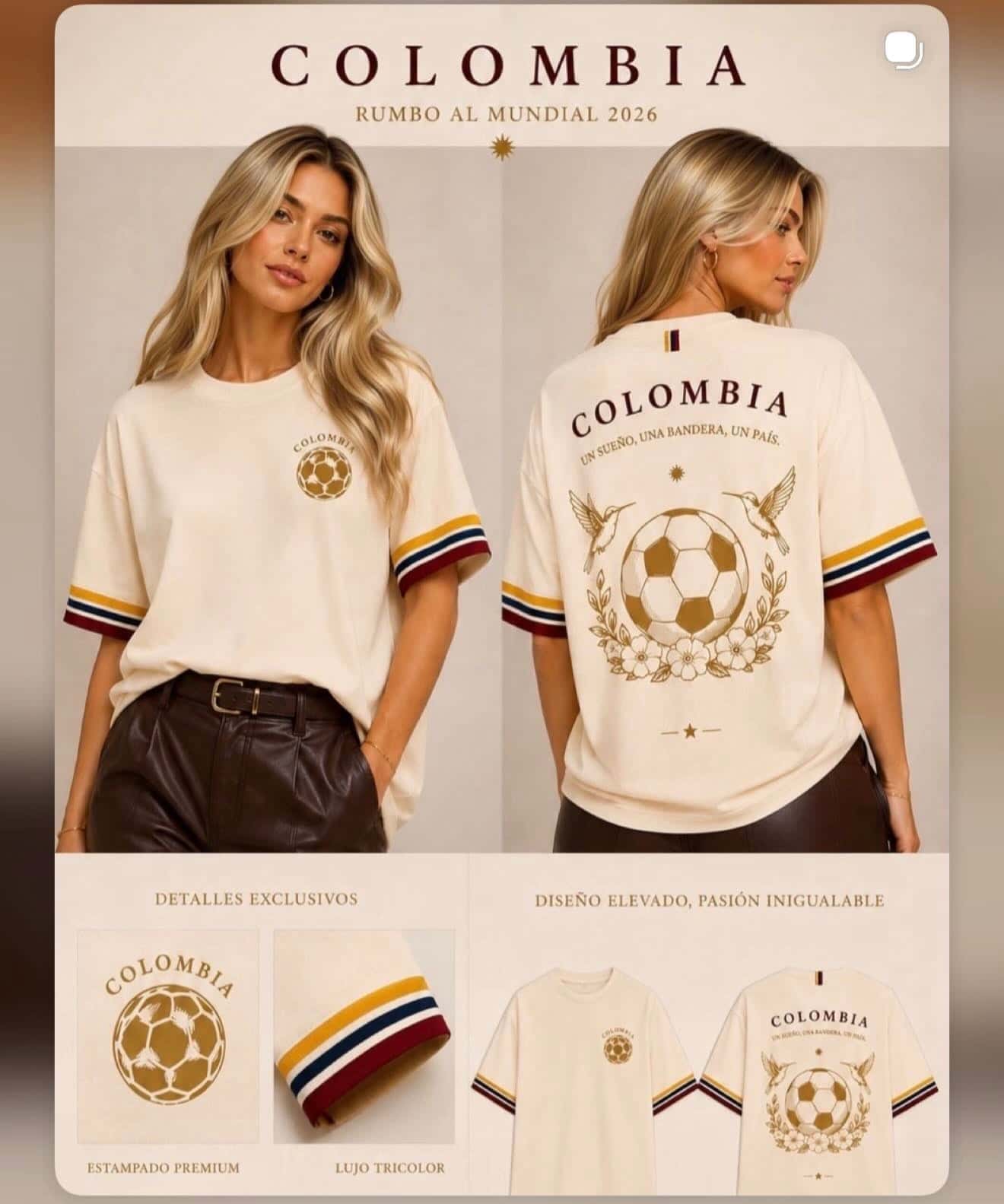 Oversize PREMIUN UNISEX Colombia Ref 1 - miniatura 1