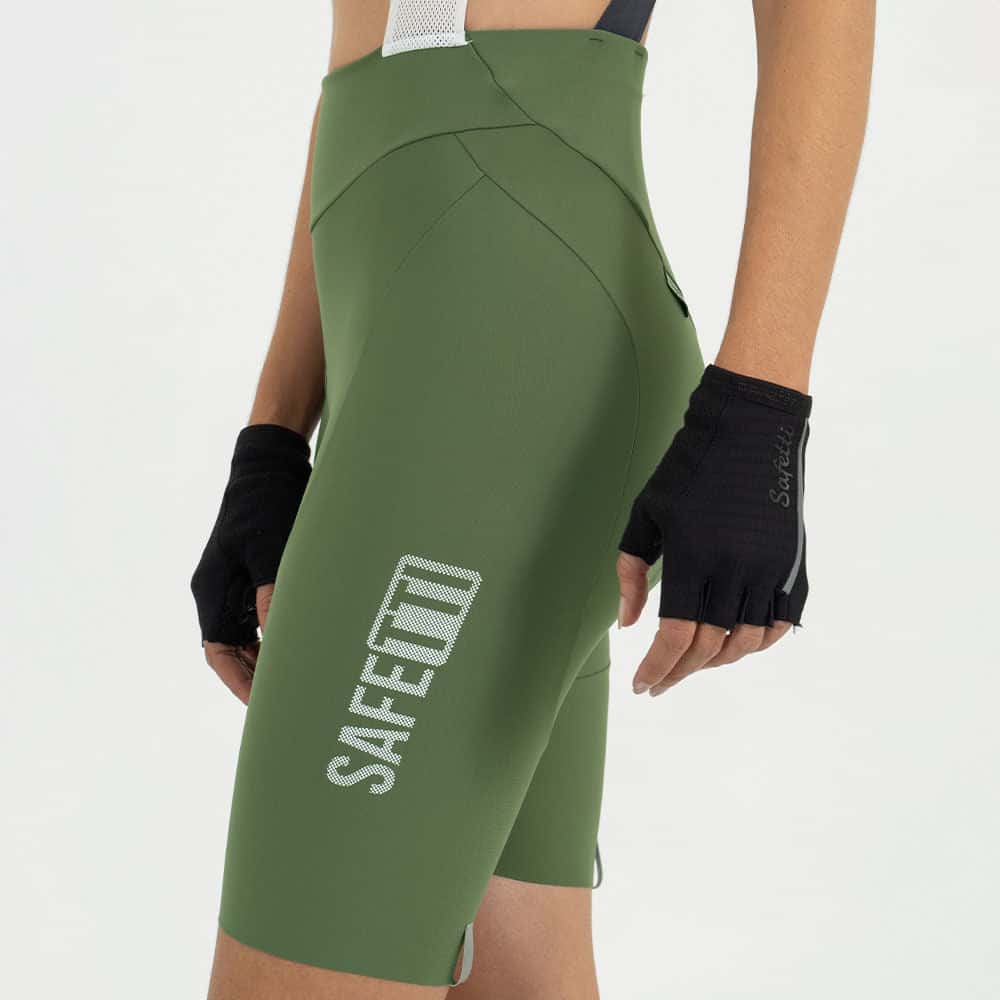 PANTALONETA CICLISMO CON CARGADERAS GIRONA OLIVA PARA MUJER - miniatura 5