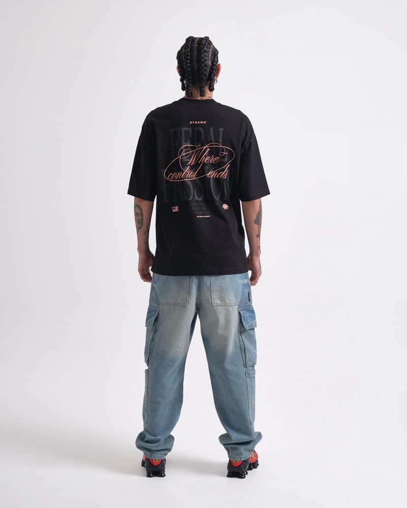 Camiseta Negra Oversize Feral Passion - miniatura 5