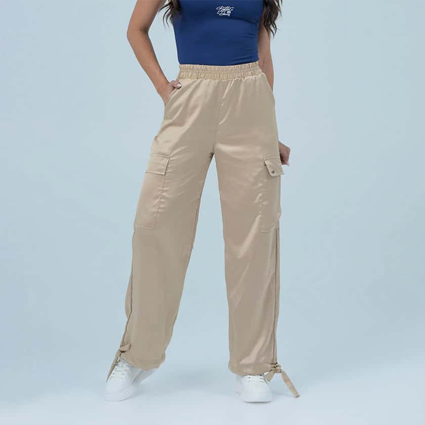 Pantalón Beige Cargo Mujer