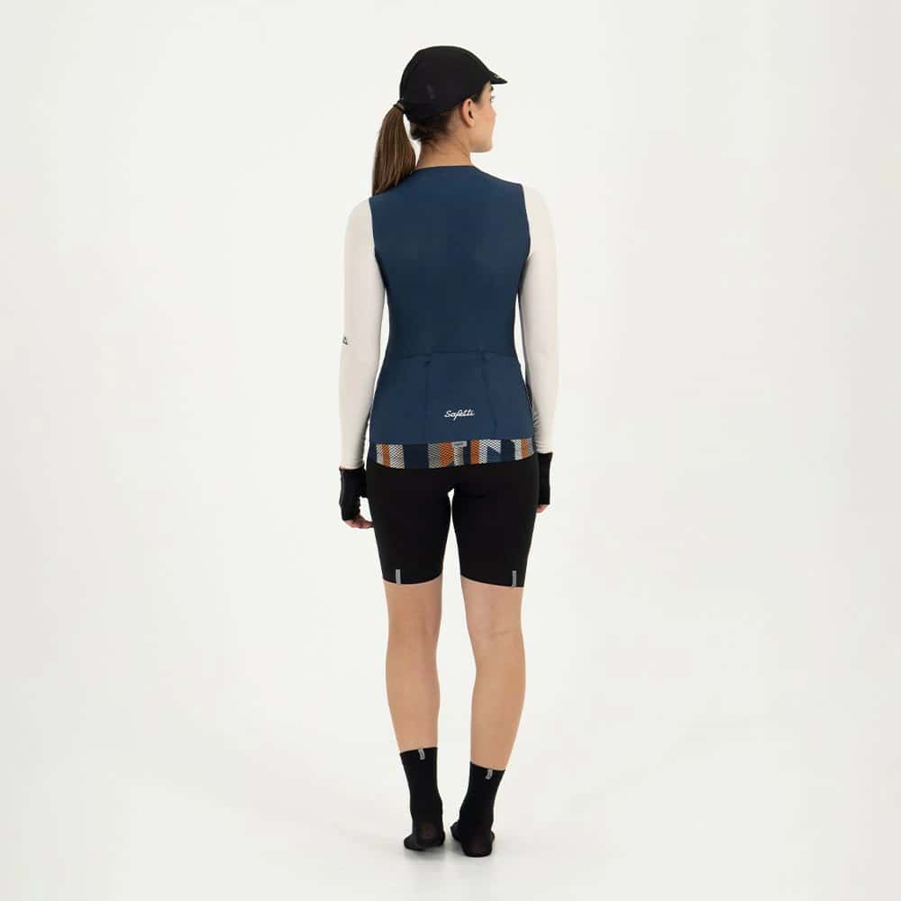 CAMISA CICLISMO MANGA LARGA IVORY BLUE PARA MUJER - miniatura 2
