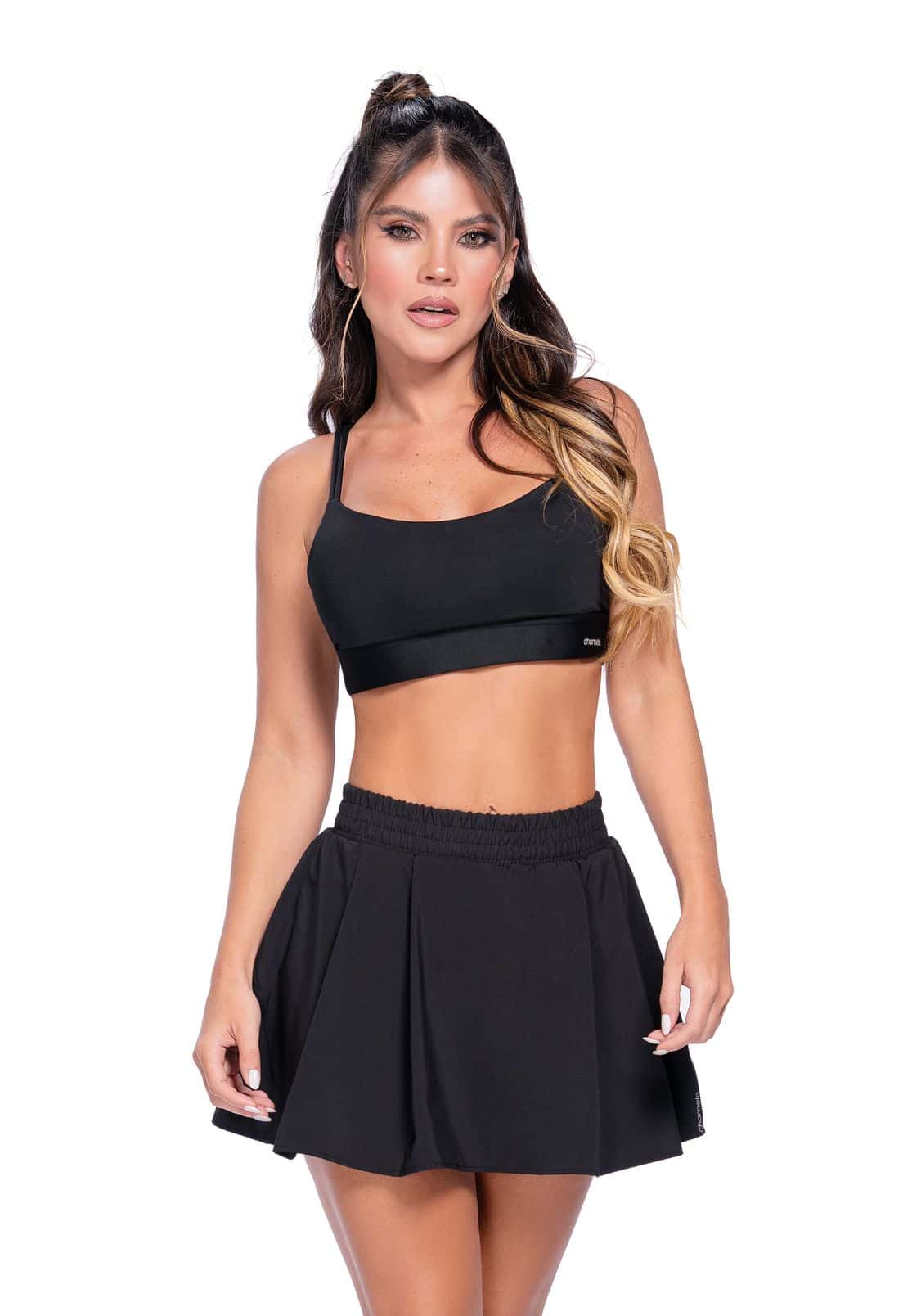 FALDA SHORT 43409 - CON BOLSILLO LATERAL