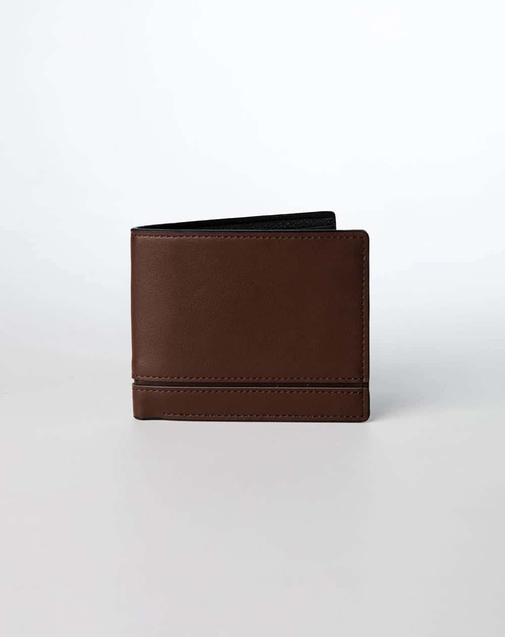 Billetera pequeña café hombre