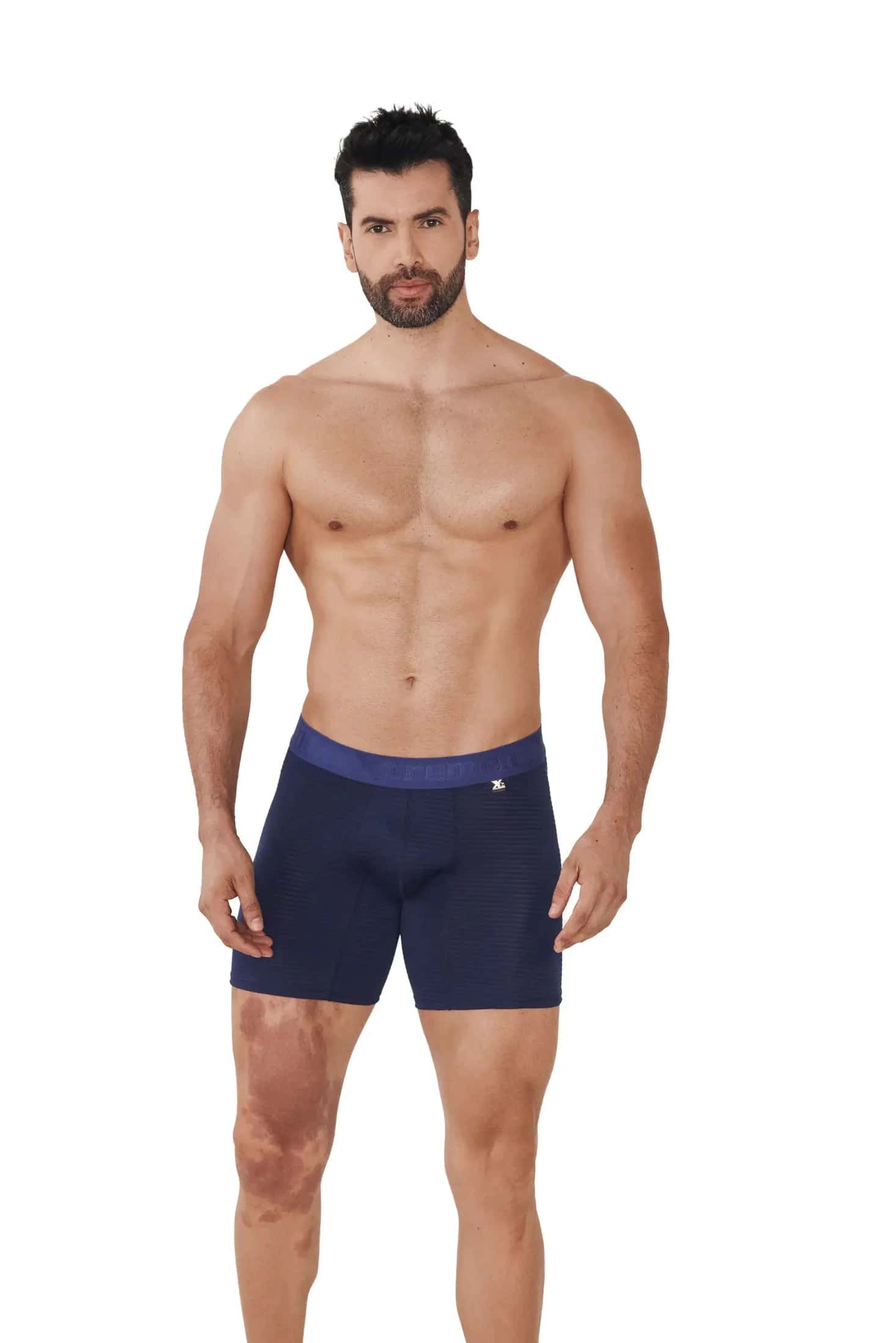 BOXER MICROFIBRA JACQUARD DESAGUJADO  AZUL OSCURO