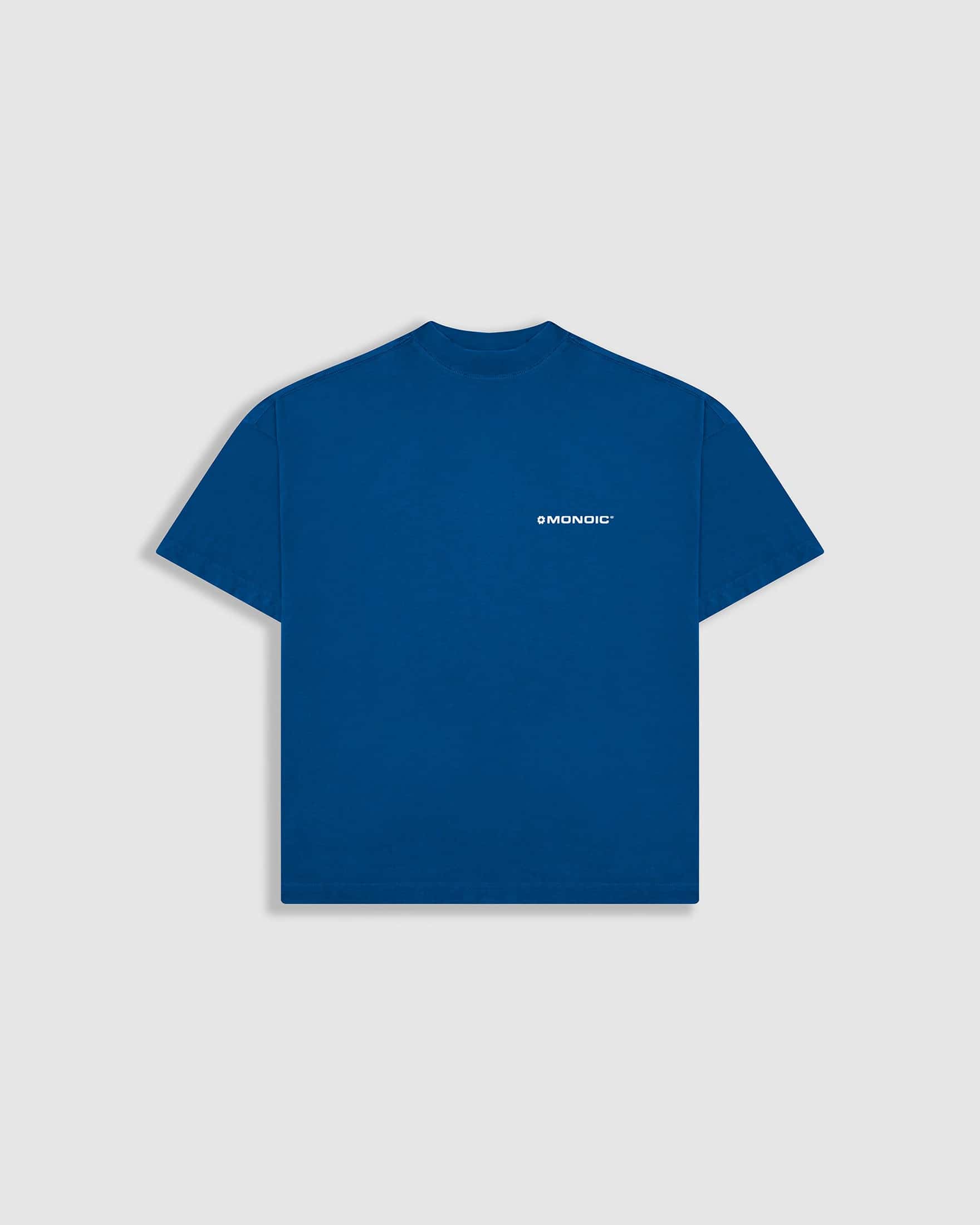 Camiseta Boxy Fit Básica V4 - Azul Cobalto