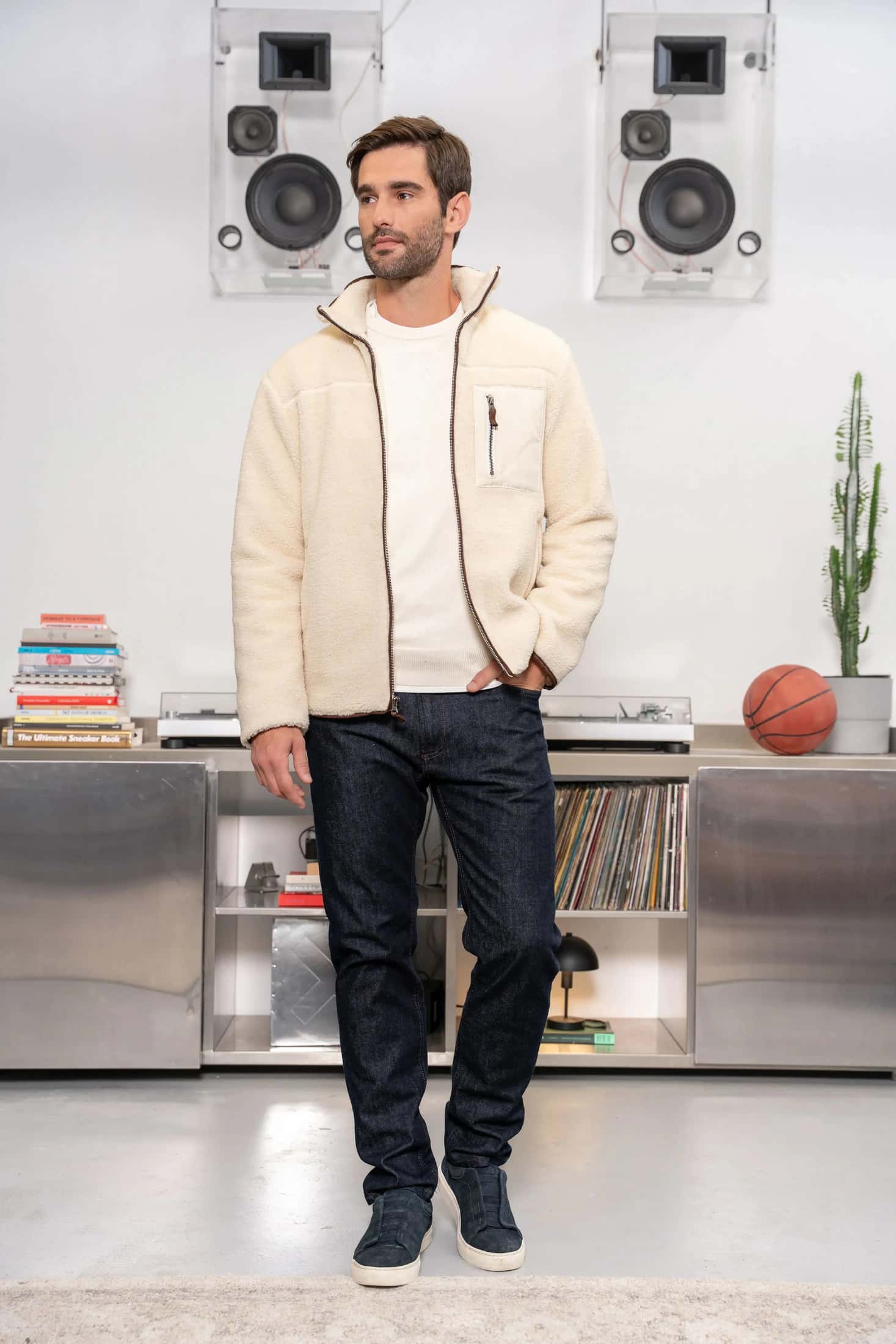 Fullzip Polar Marfil Hombre - miniatura 3