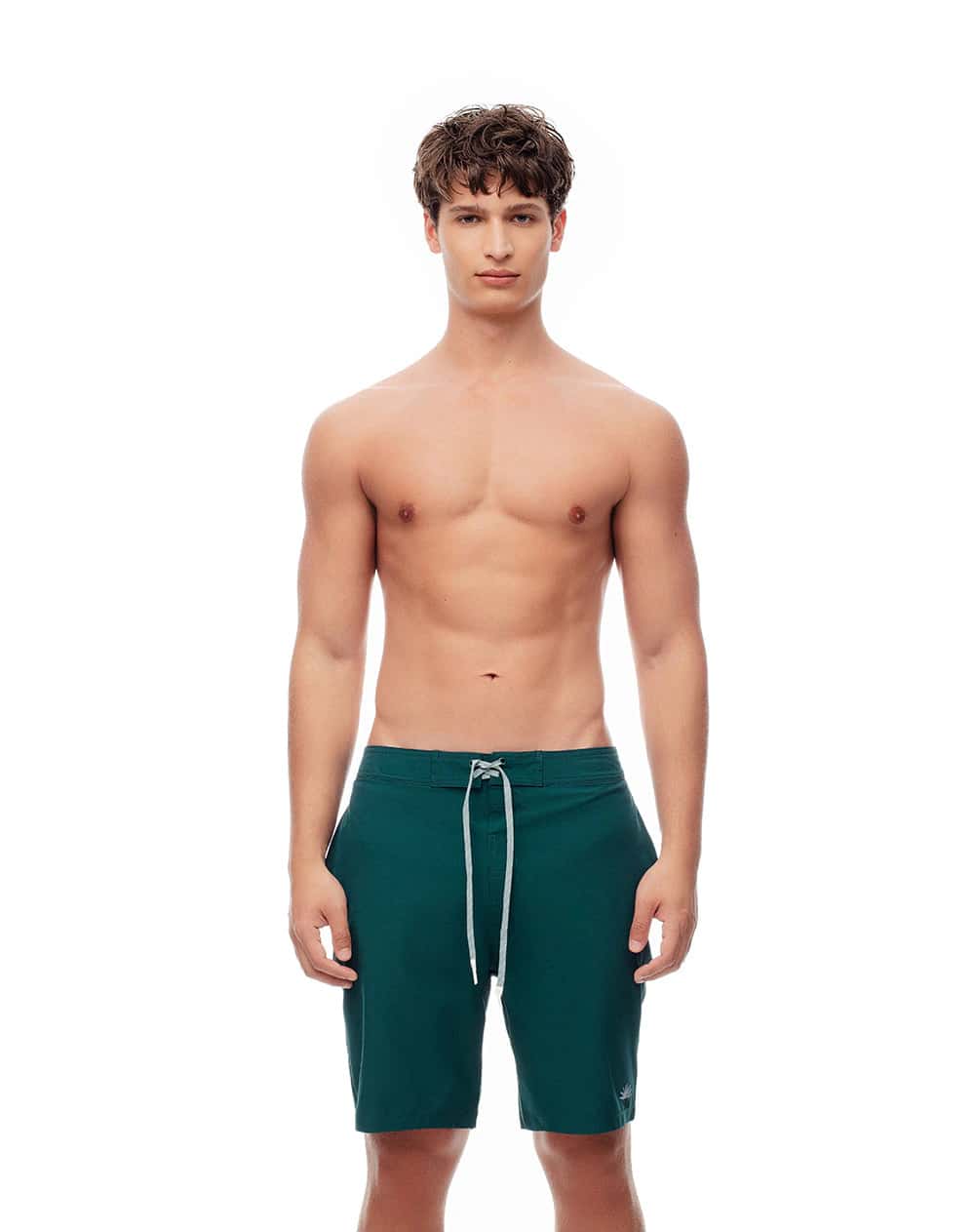 Pantaloneta de baño verde hombre