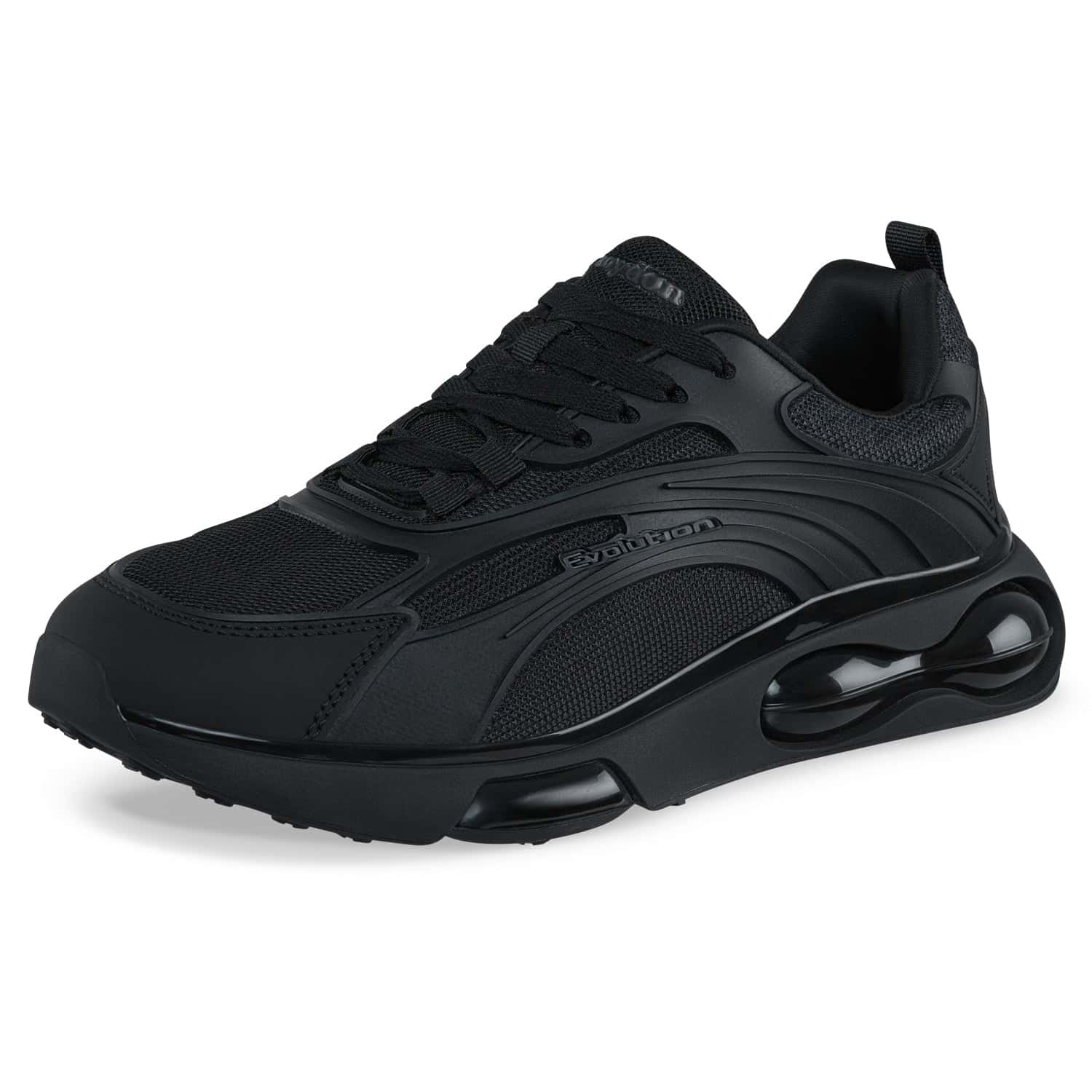 Tenis Running Bazef Negro-Negro Croydon Para Hombre