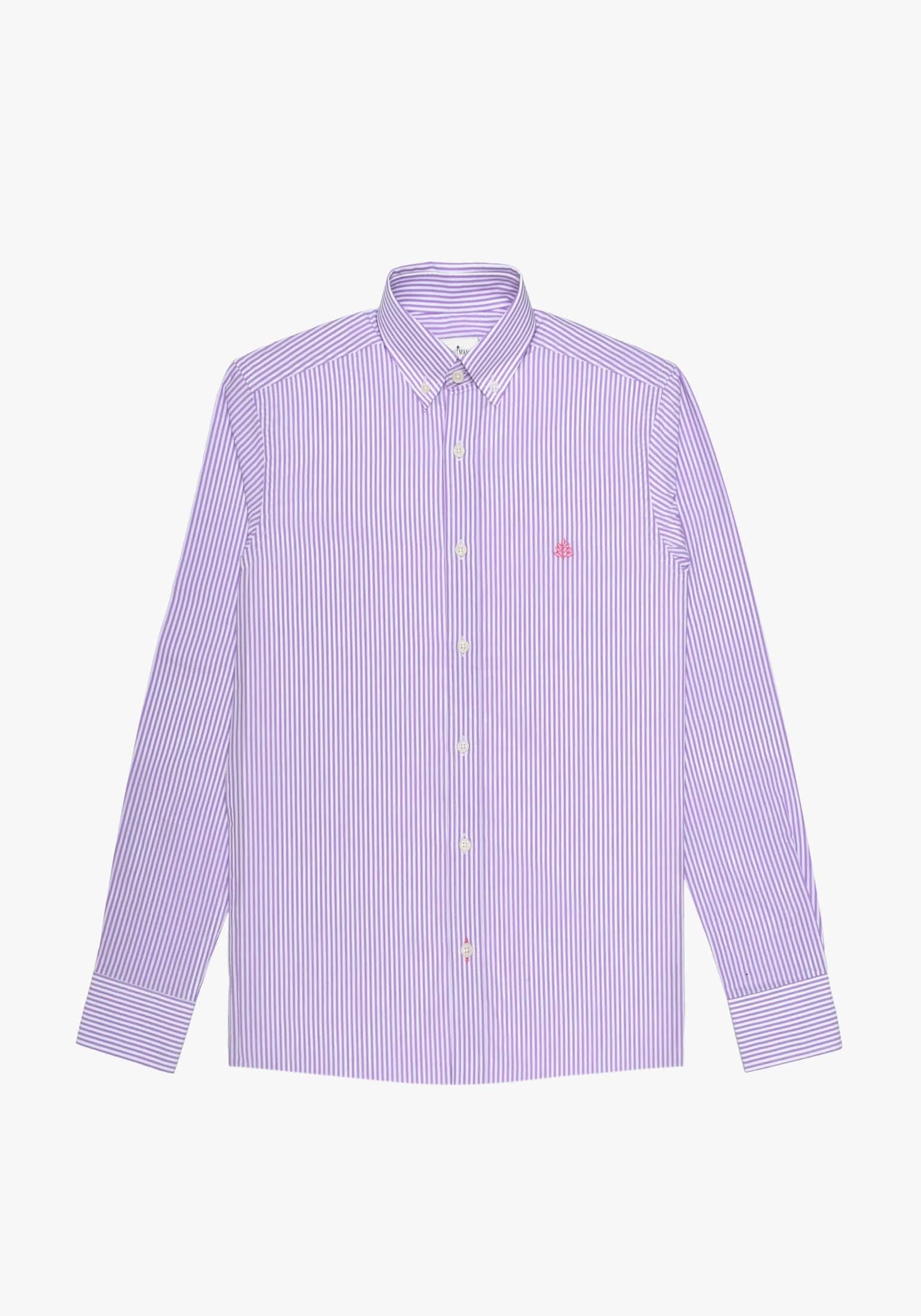 Camisa Whitman Líneas Morado - Blanco CBD - miniatura 1