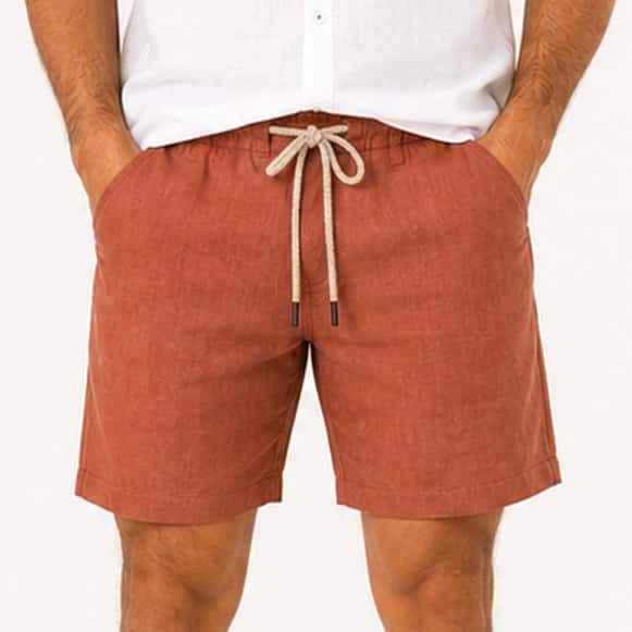 BERMUDA 100% LINO CON CORDON HOMBRE