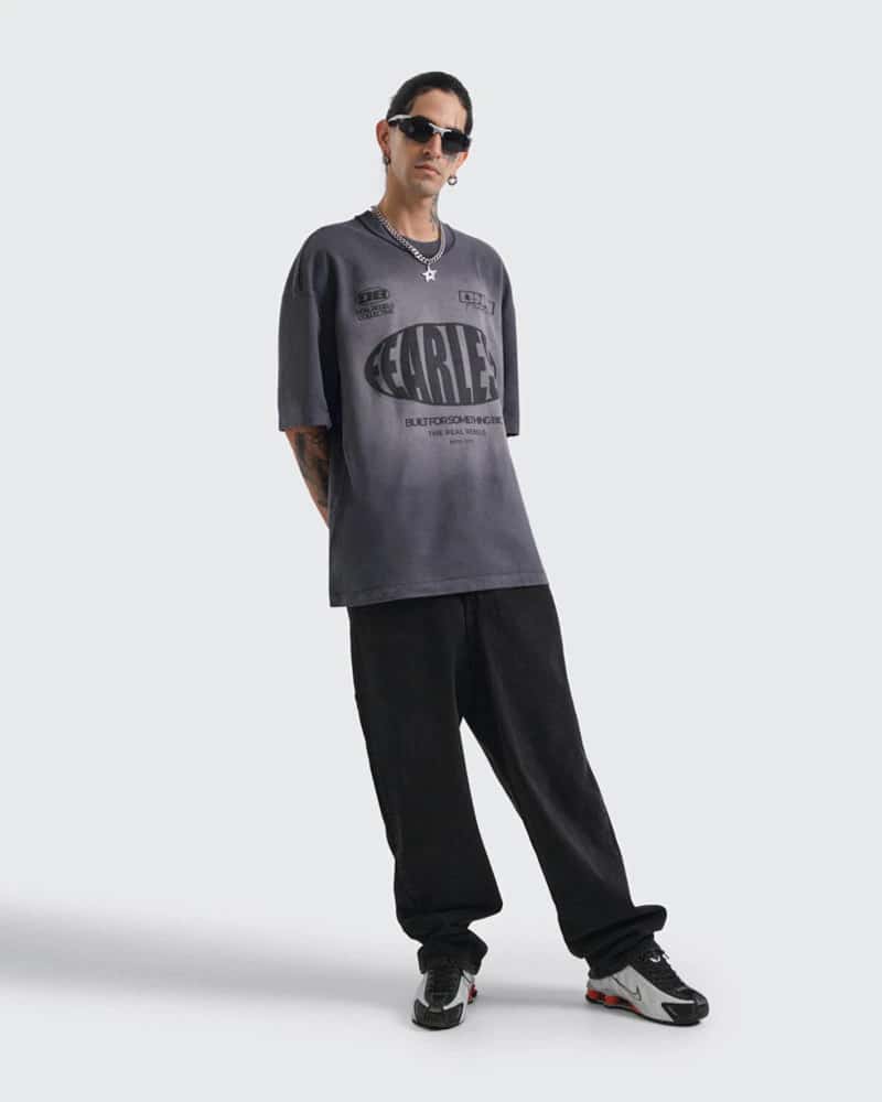Camiseta Gris Oversize Fearless - miniatura 8