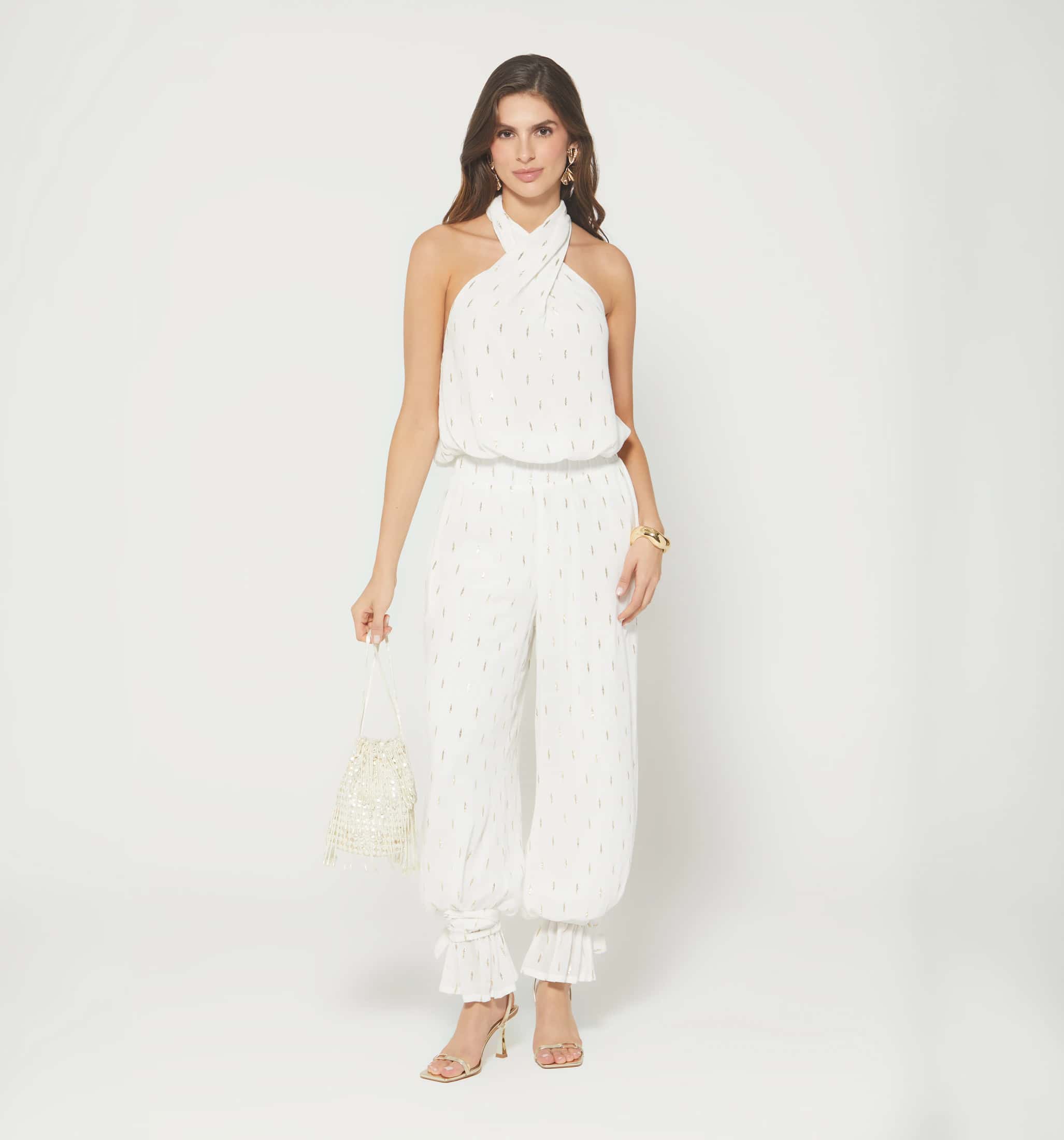 Blusa globo cuello halter