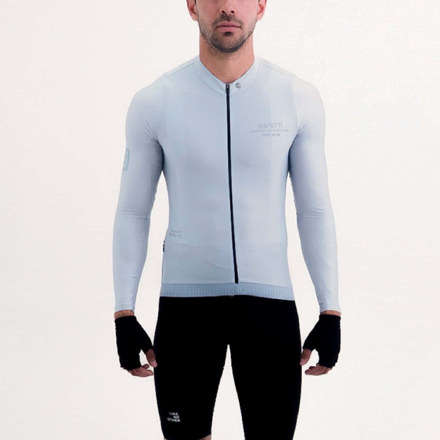 CAMISA CICLISMO MANGA LARGA LATITUDE GRIS PARA HOMBRE - miniatura 3