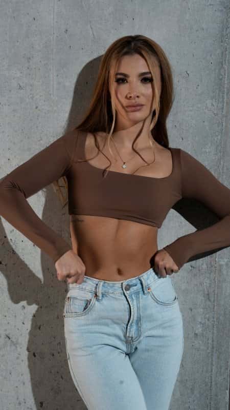 Long Sleeve Crop Pinecone - miniatura 1