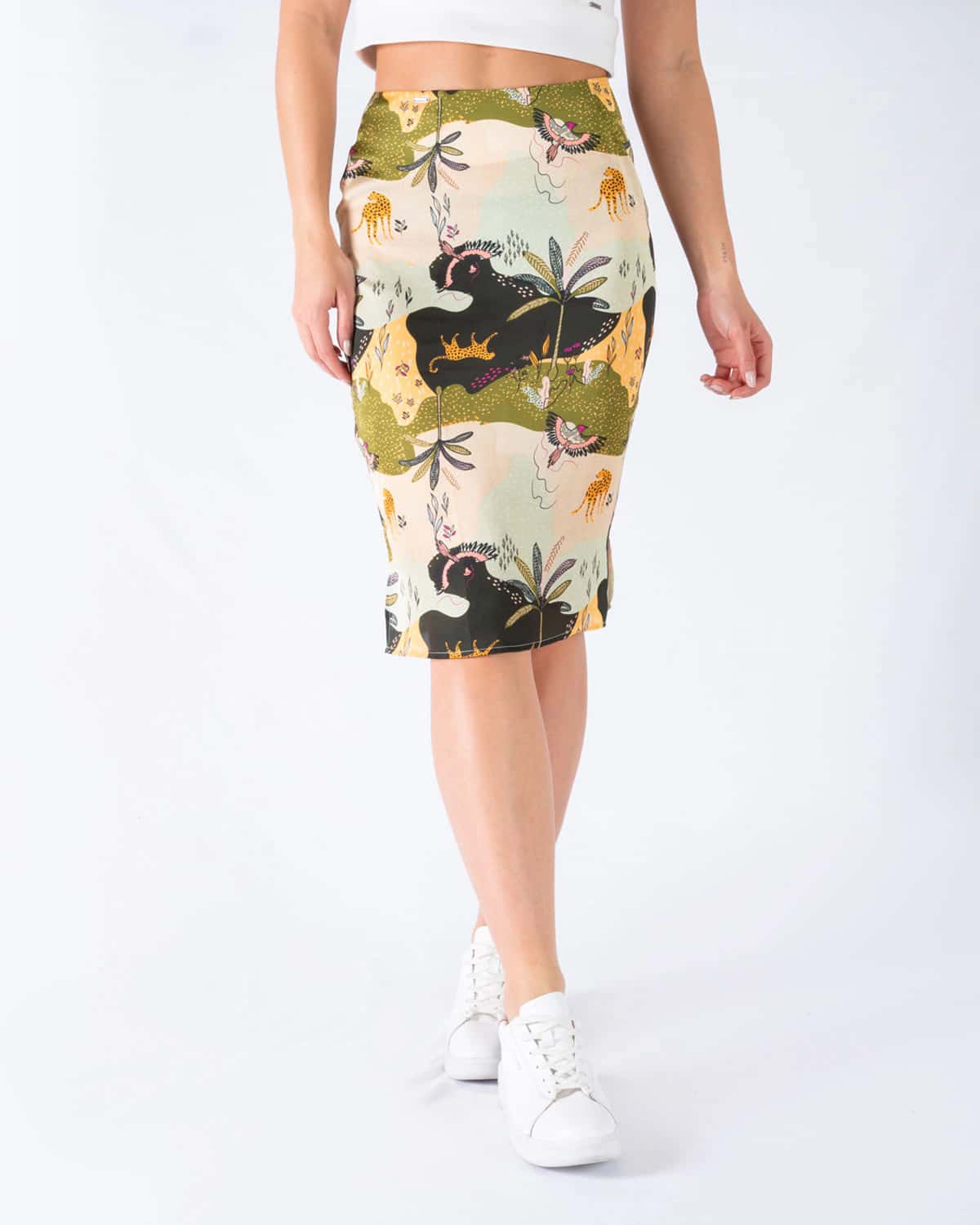 Falda estampada para mujer