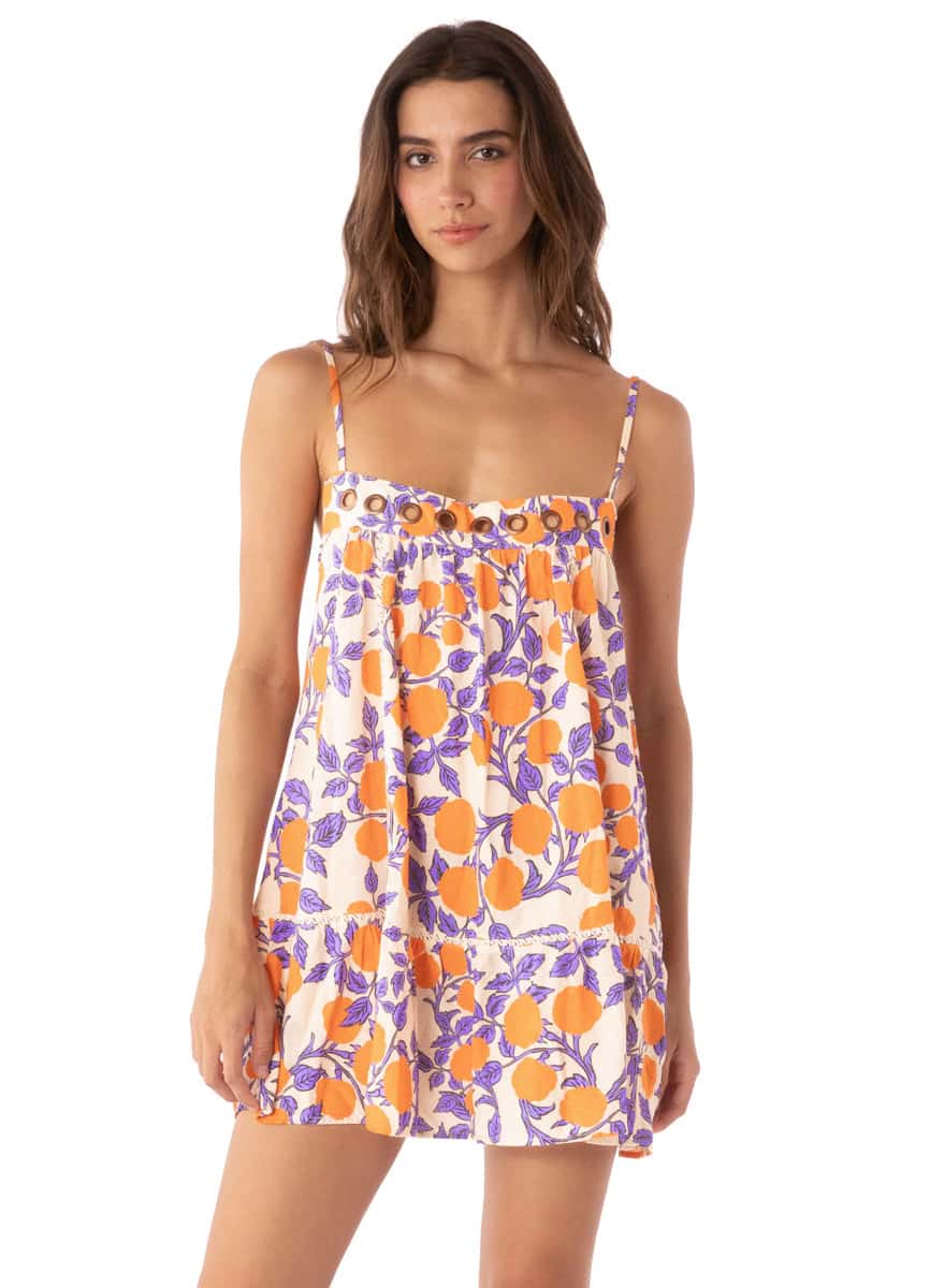 Maaji Western Orange Flower Guilia Short Dress