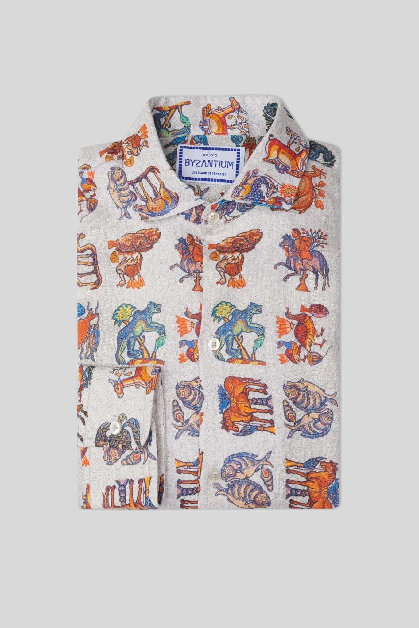 Men's linen shirt white justiniano - miniatura 4