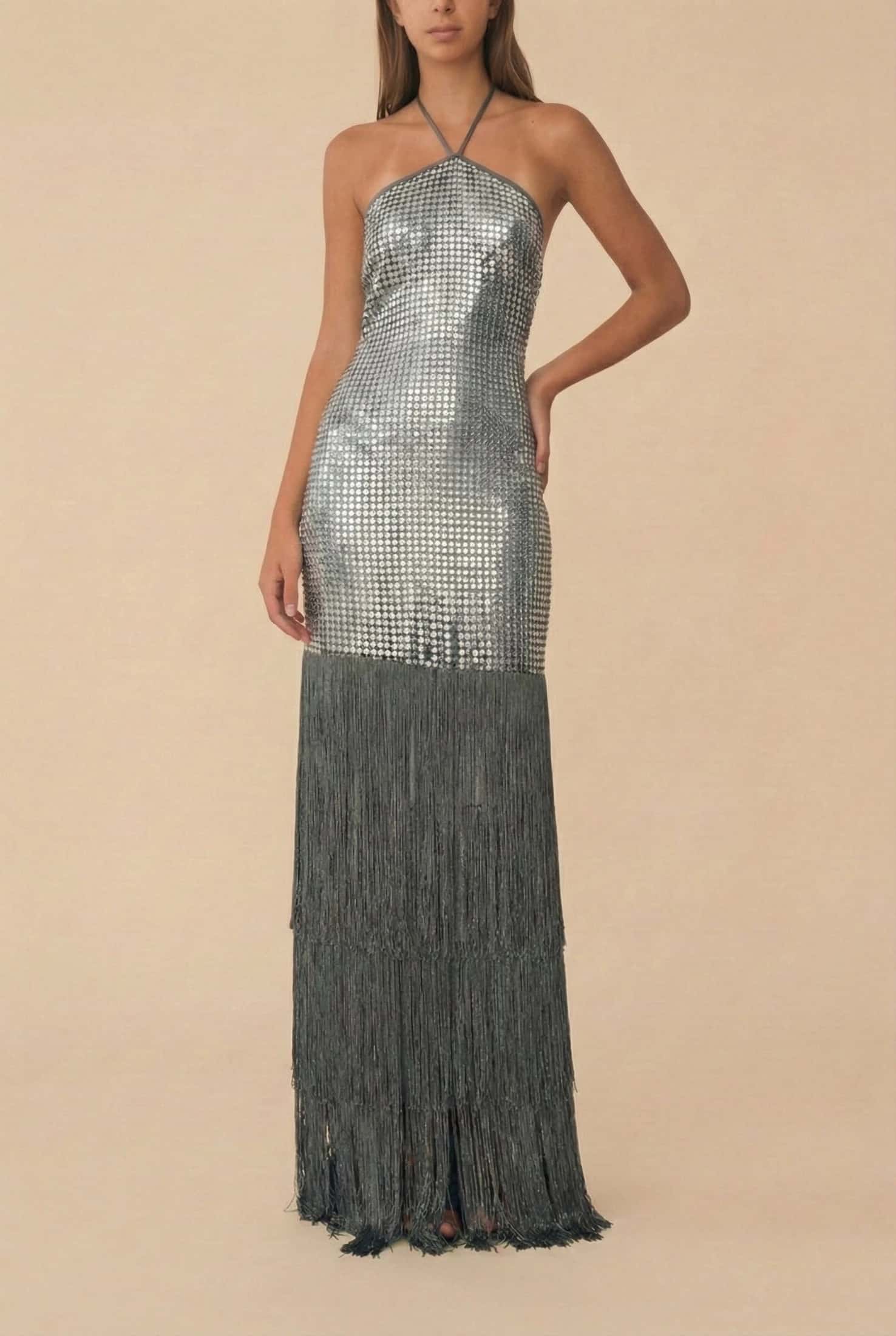 SARA DRESS SILVER