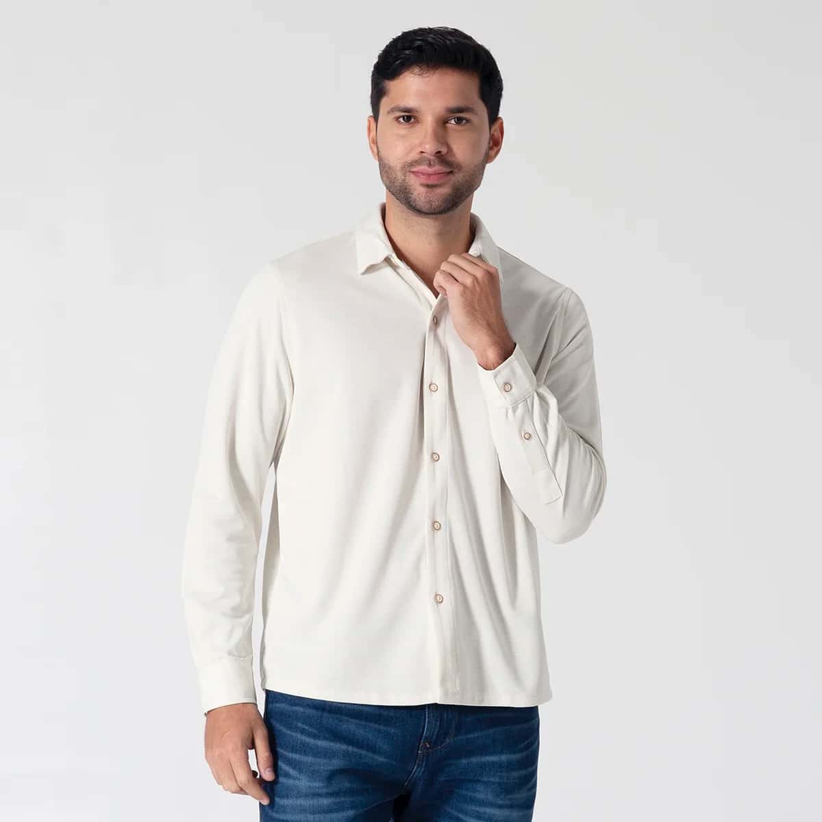 Camisa Slim Casual Fire