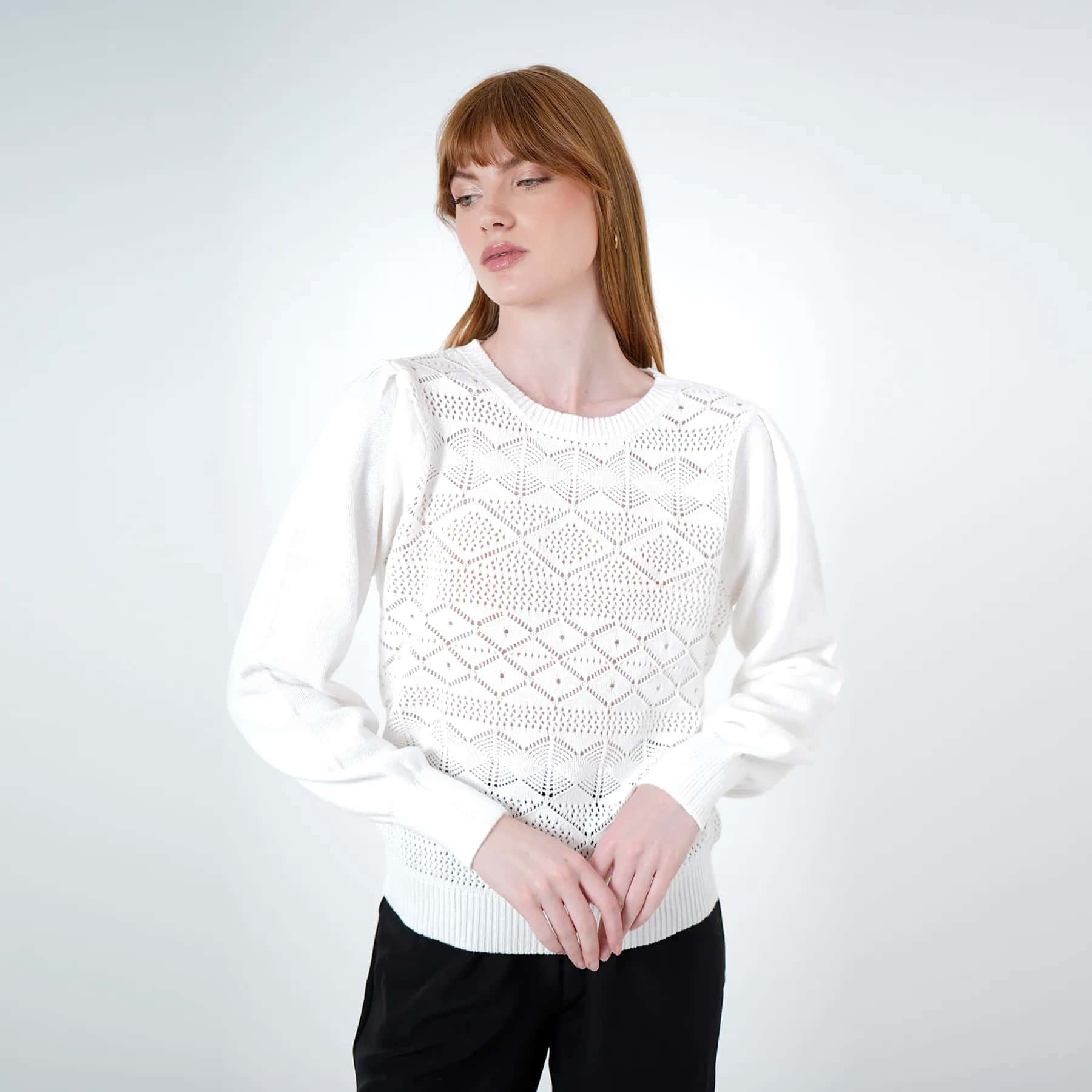 Sweater Cuello Camisero Manga Larga
