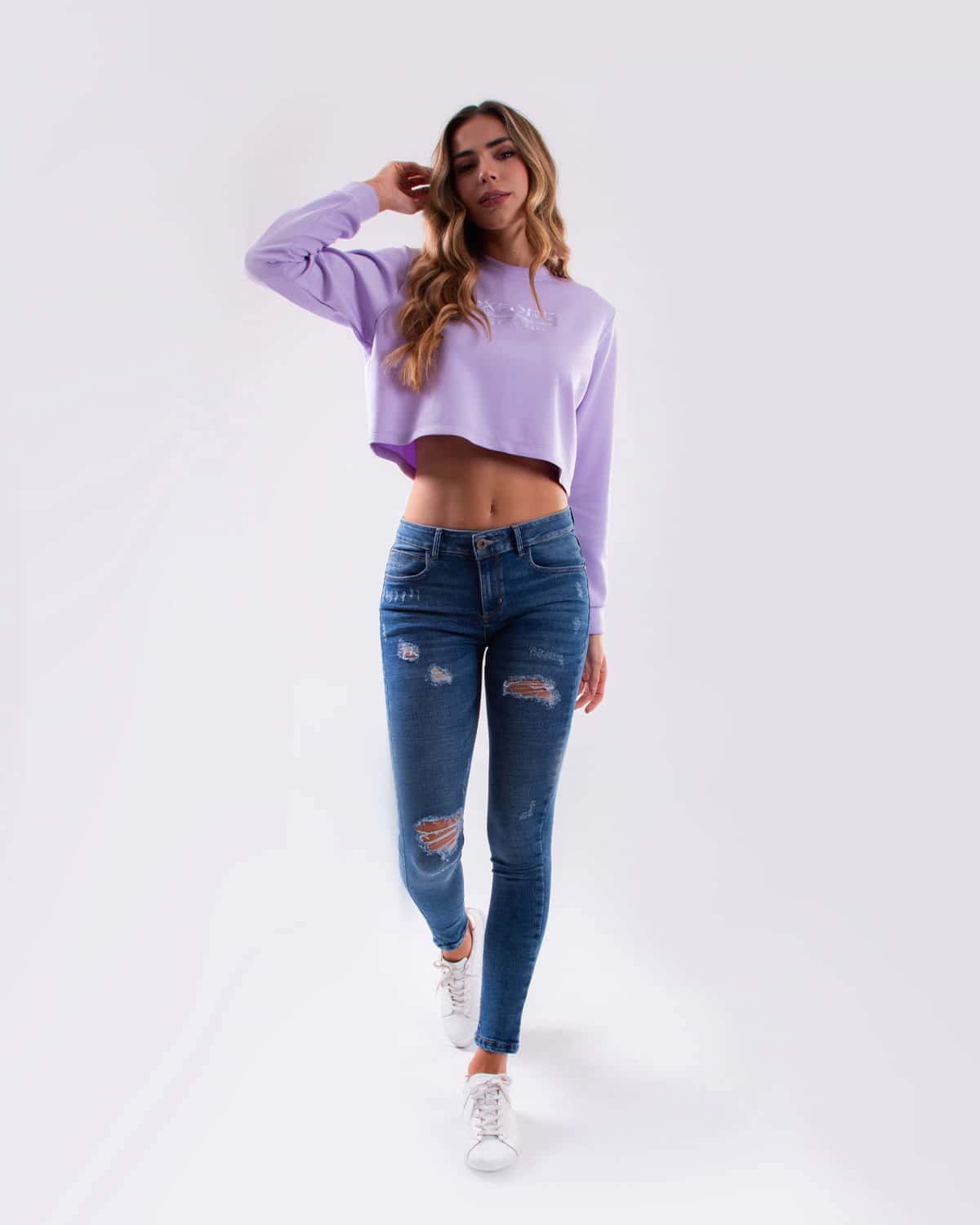 Buzo lila para mujer