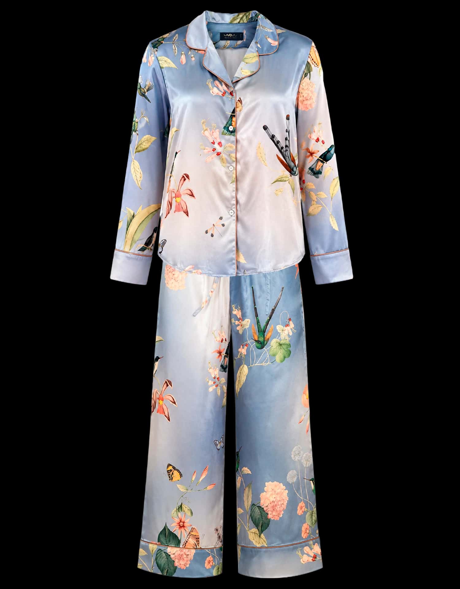Pijama larga - Blue Hummingbird - miniatura 3