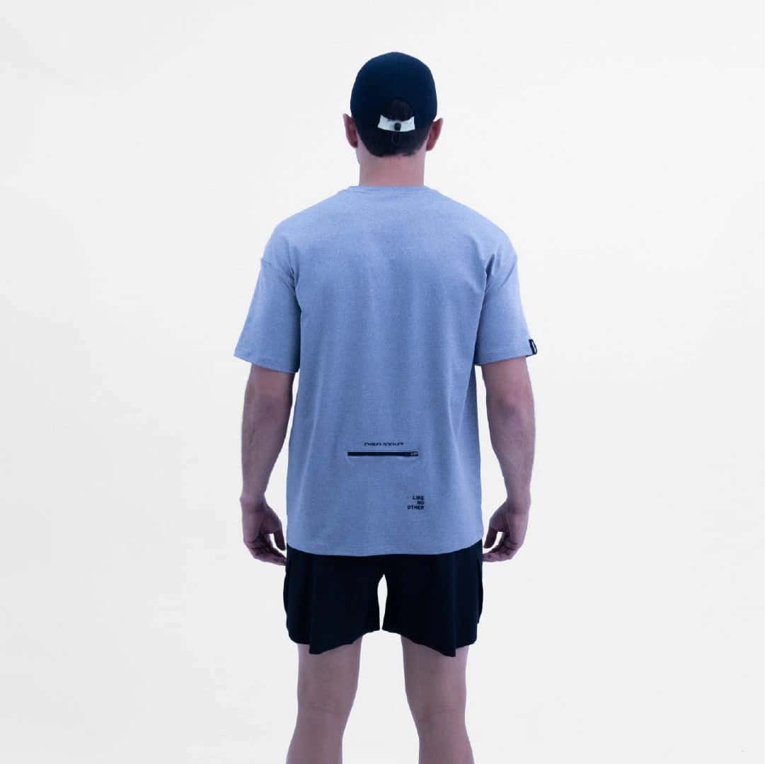 CAMISETA LIFESTYLE MANGA CORTA ROAM OVERSIZE GRAY PARA HOMBRE - miniatura 3