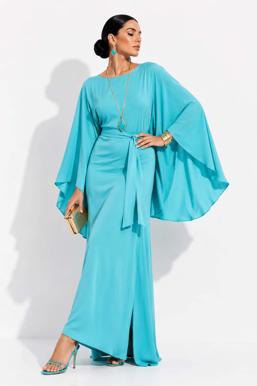 Vestido Damara Turquesa - miniatura 3
