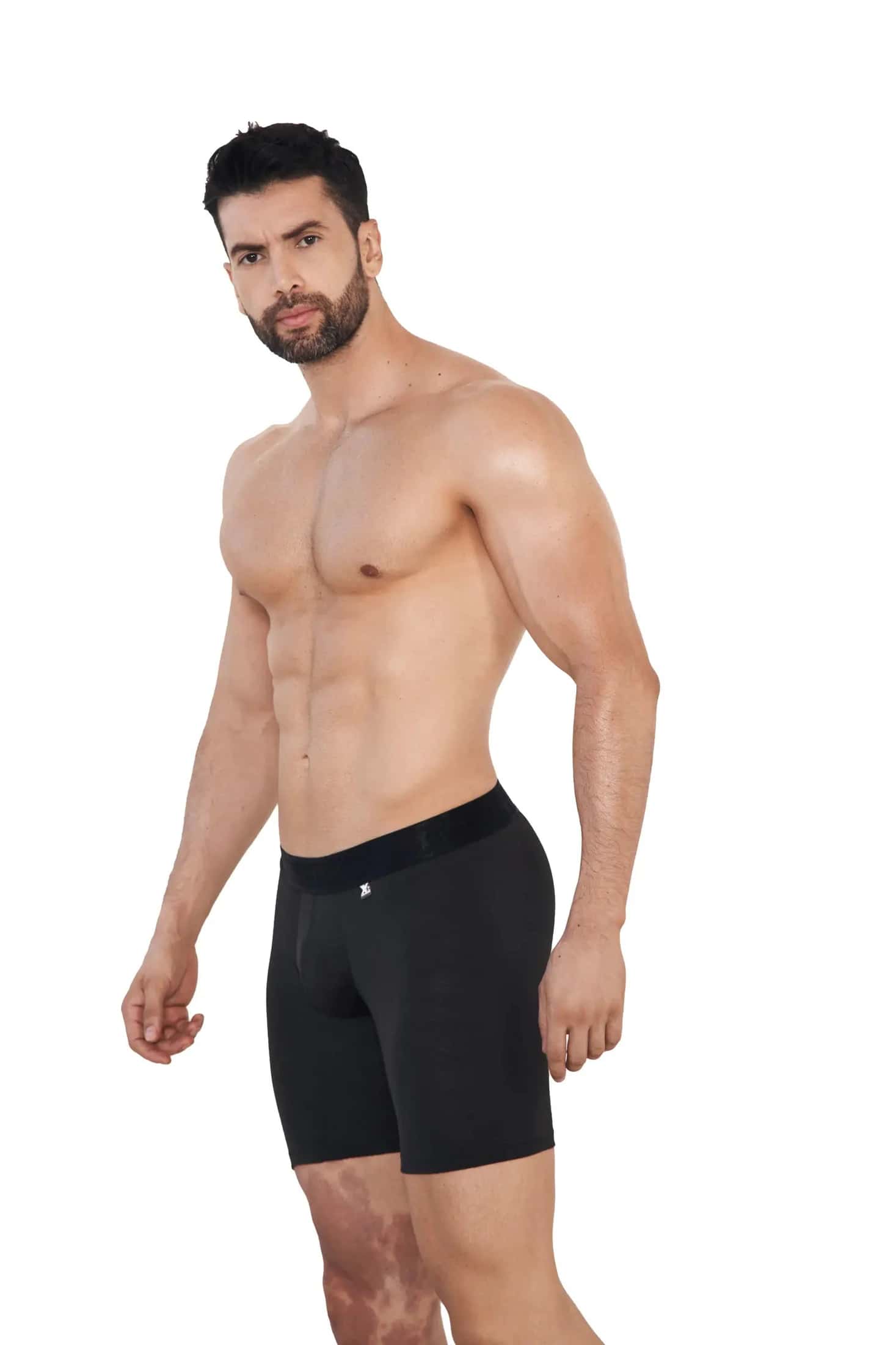 BOXER MICROFIBRA JACQUARD ESPIGA  NEGRO