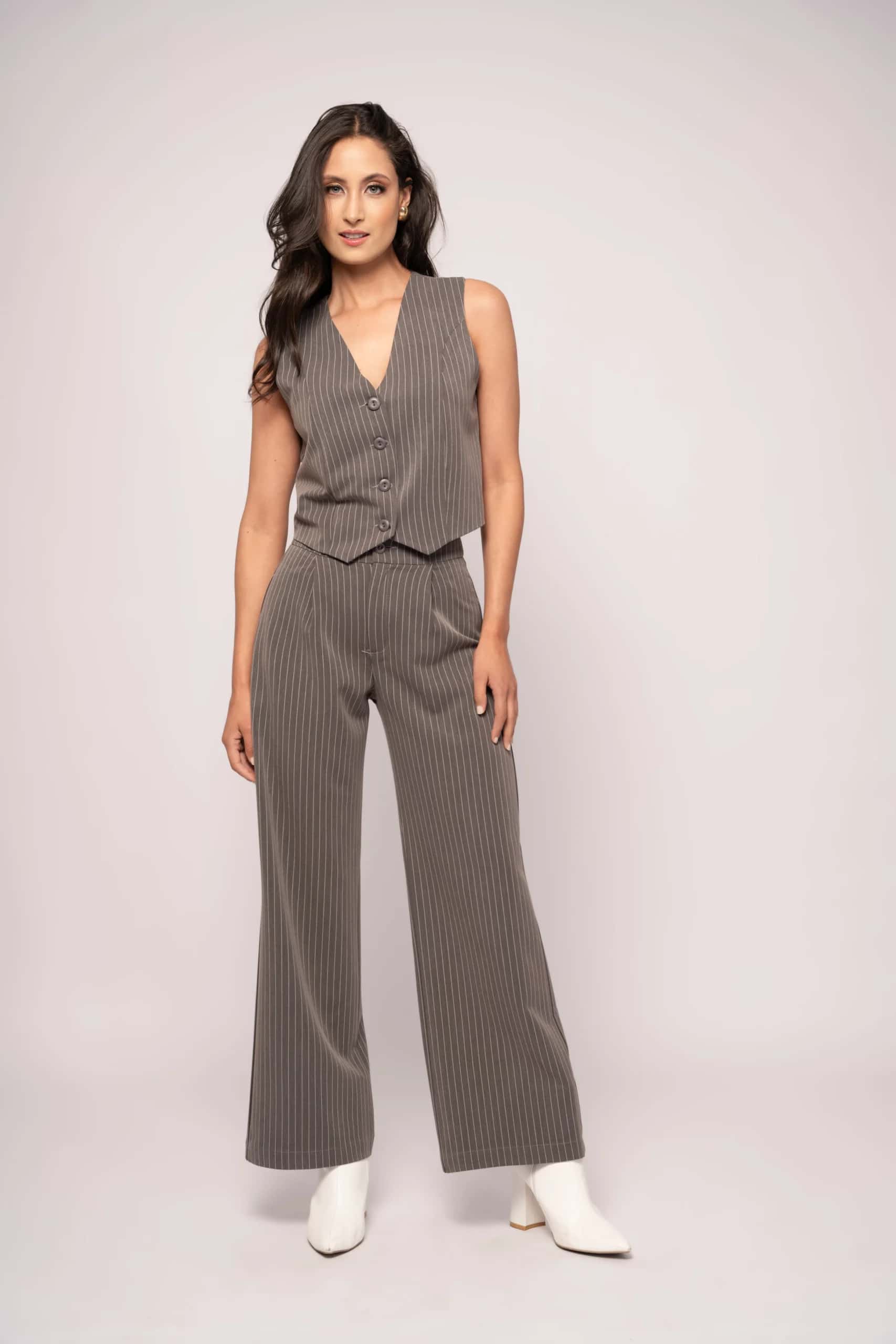 Pantalón Daniela Raya Diplomática Gris Oscuro