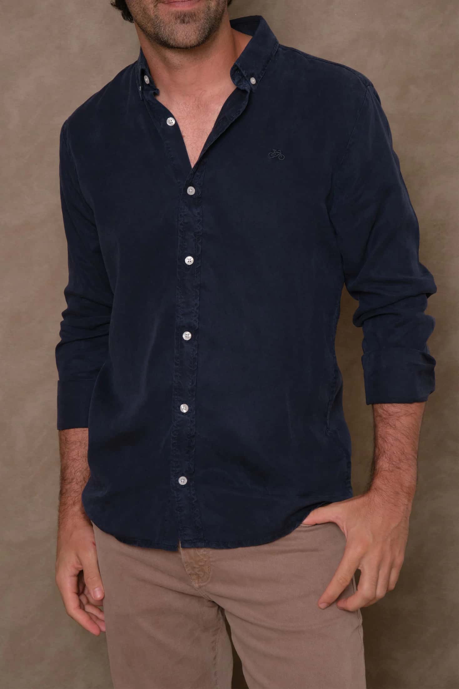 CAMISA LYOCELL NP DARK BLUE