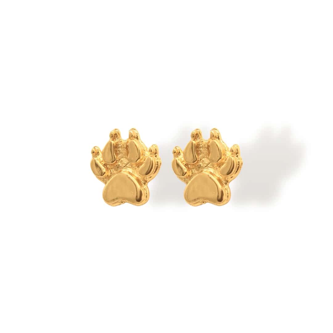 Aretes de huella de gato