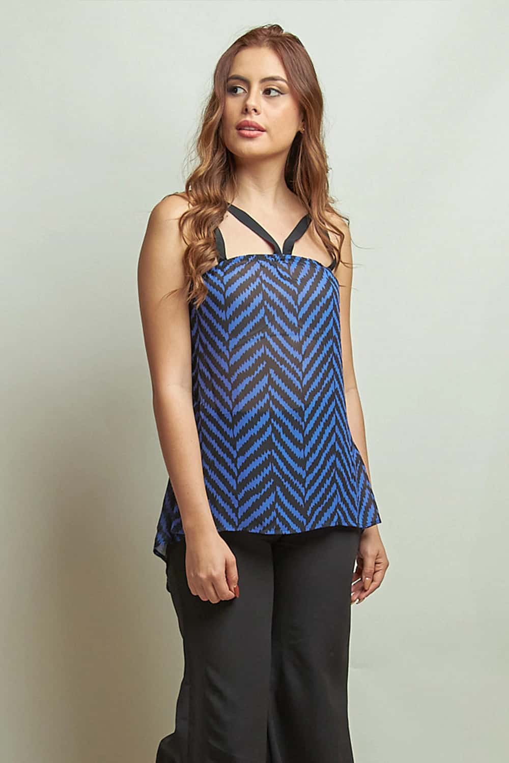 Blusa Candela Azul Estampado