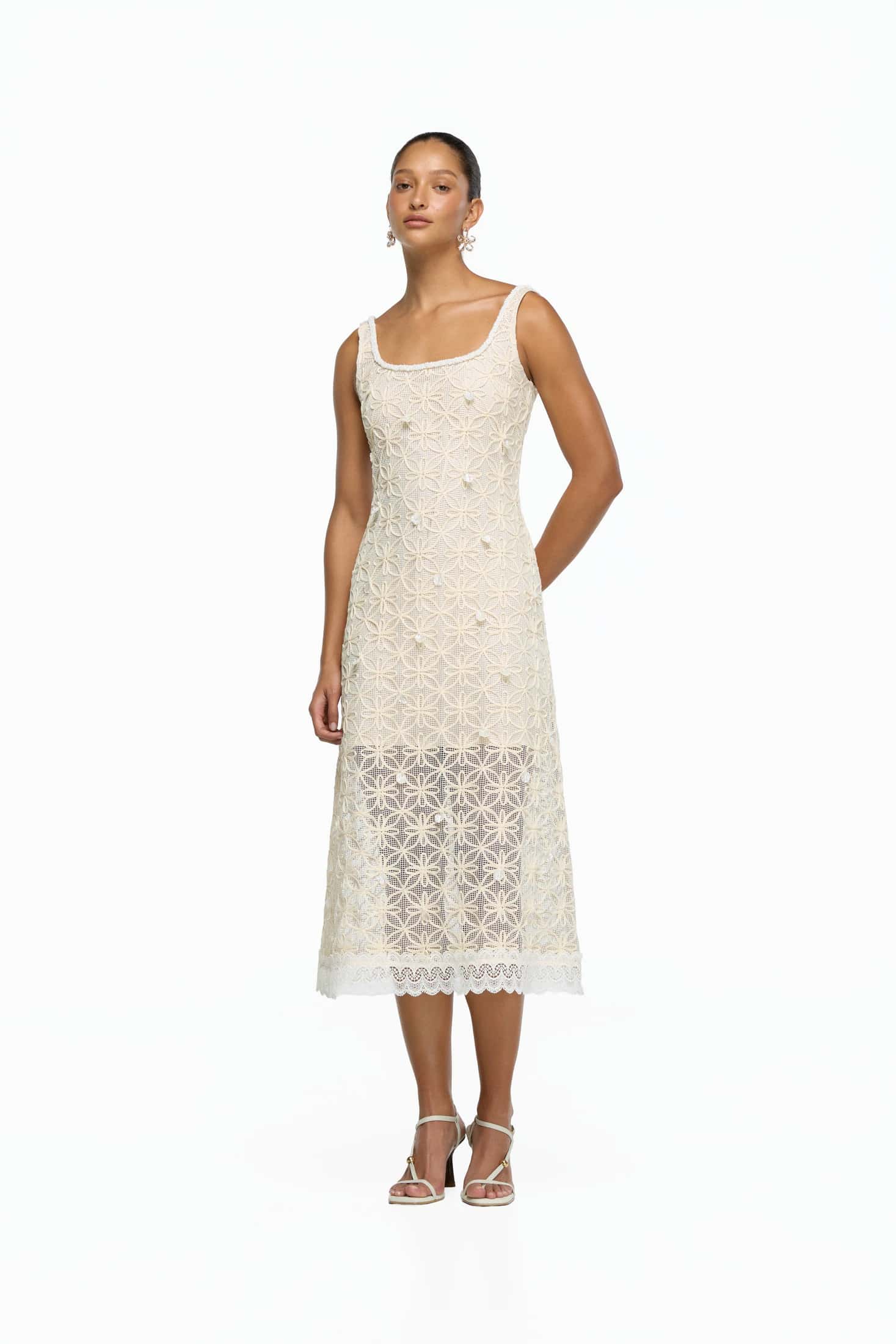 OPHELIA MIDI DRESS CREAM