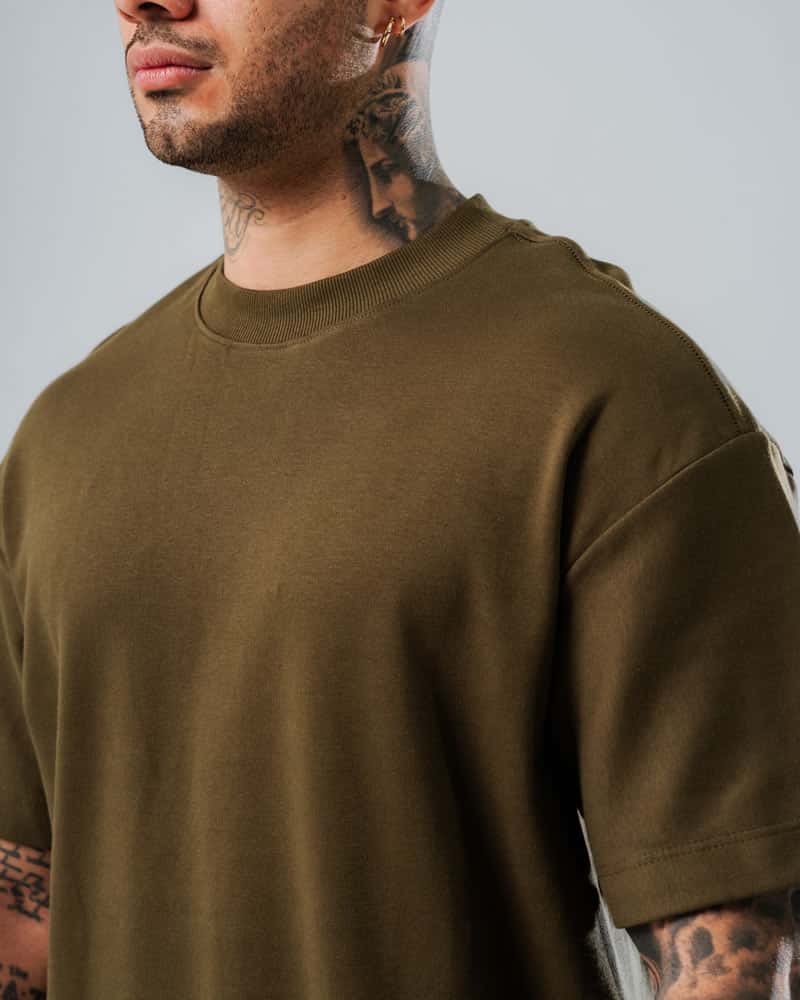 Camiseta Verde Militar Básica Regular  - 300 grs - miniatura 2