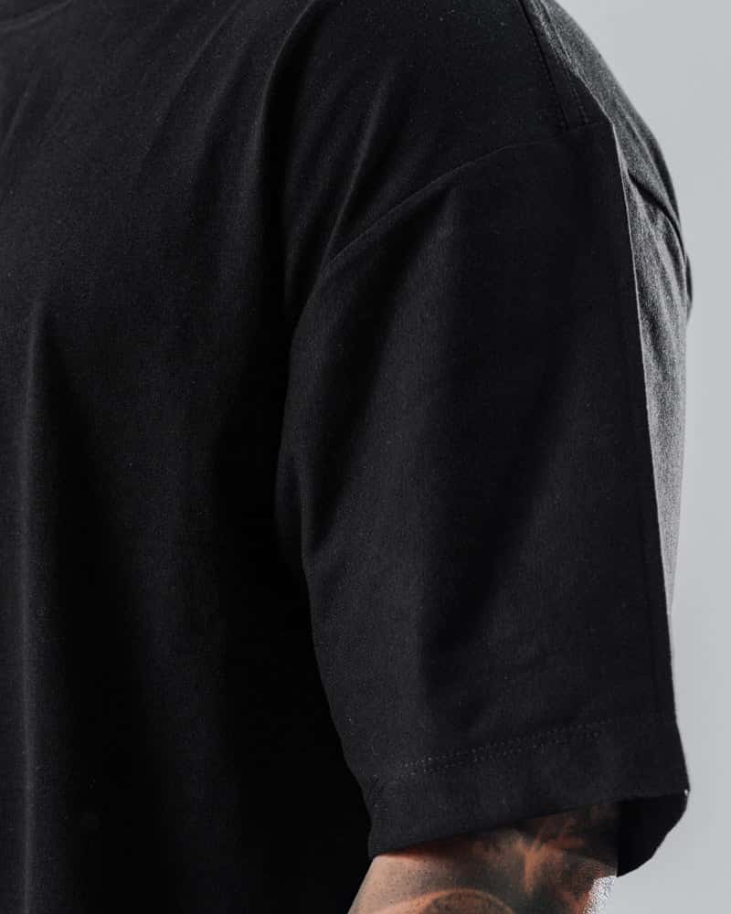 Camiseta Boxy Fit Básica Negro - miniatura 3